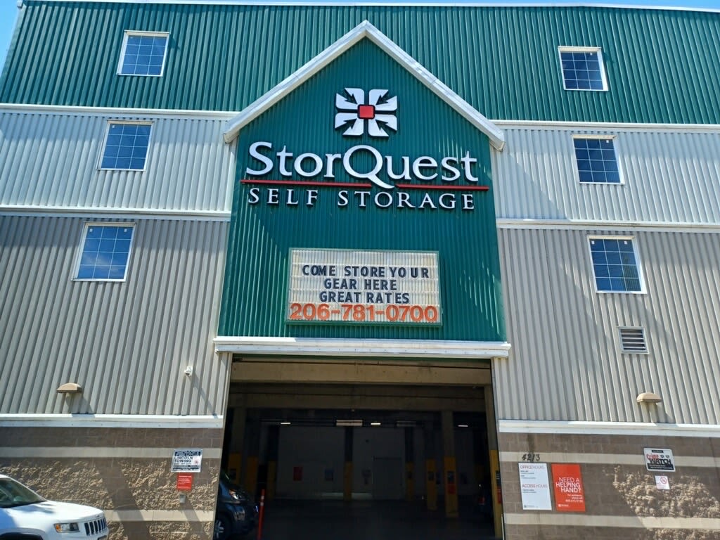 Exterior of StorQuest Self Storage in Seattle, Washington