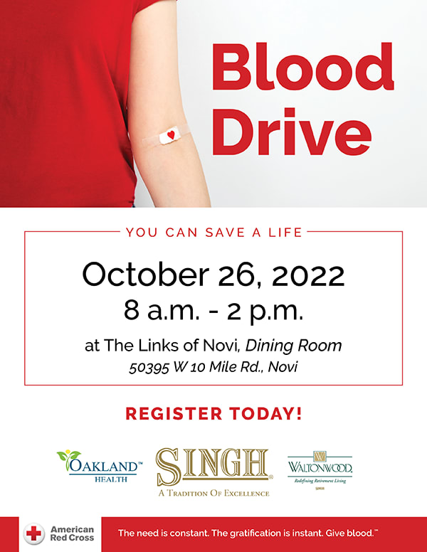 Blood Drive for Singh Development Company in West Bloomfield, Michigan