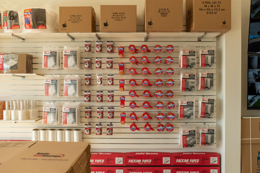 Boxes available at Apple Self Storage - Bradford in Holland Landing, Ontario