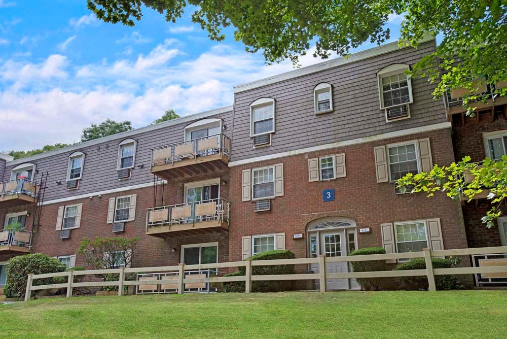Side view of apartments at The Manors in Pomona, New York