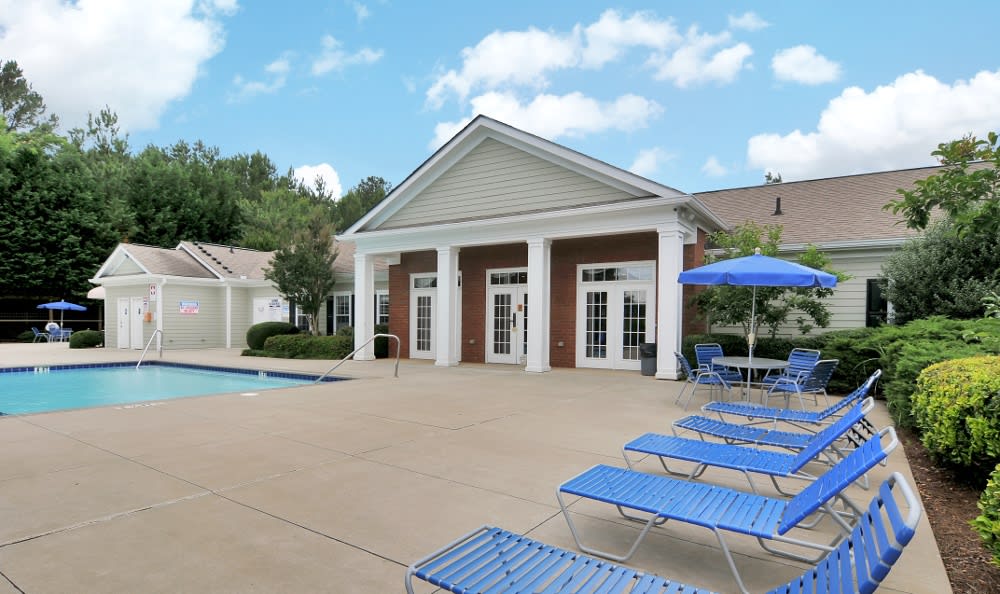 Sun Deck and refreshing swimming pool at Cherokee Summit Apartments in Acworth, Georgia