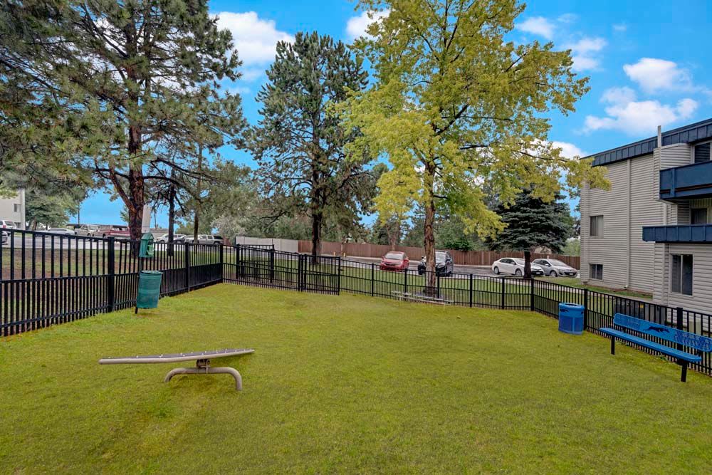Apartments with a dog park at Arvada Green Apartment Homes in Arvada, Colorado