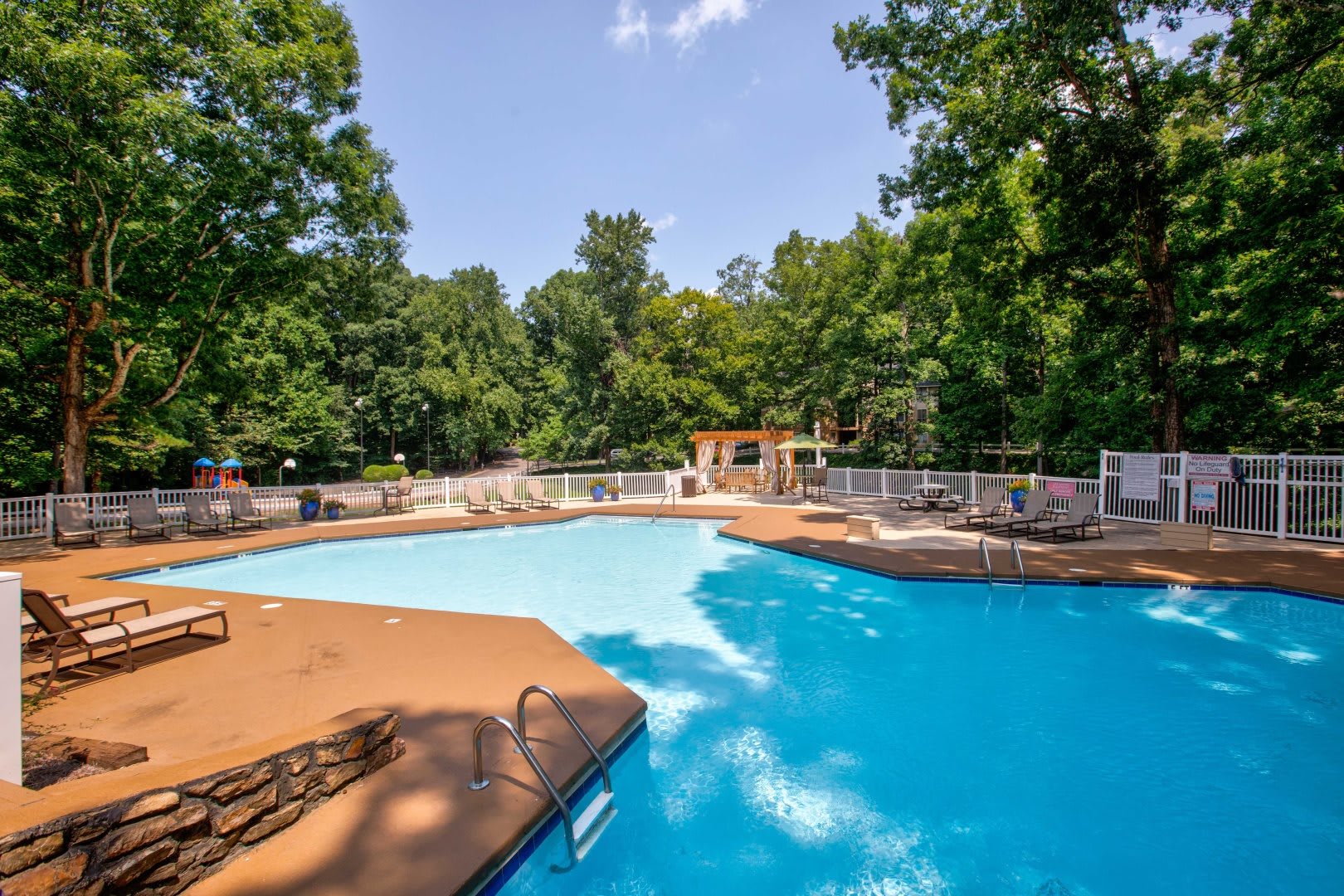 The swimming pool at 1700 Exchange in Norcross, Georgia