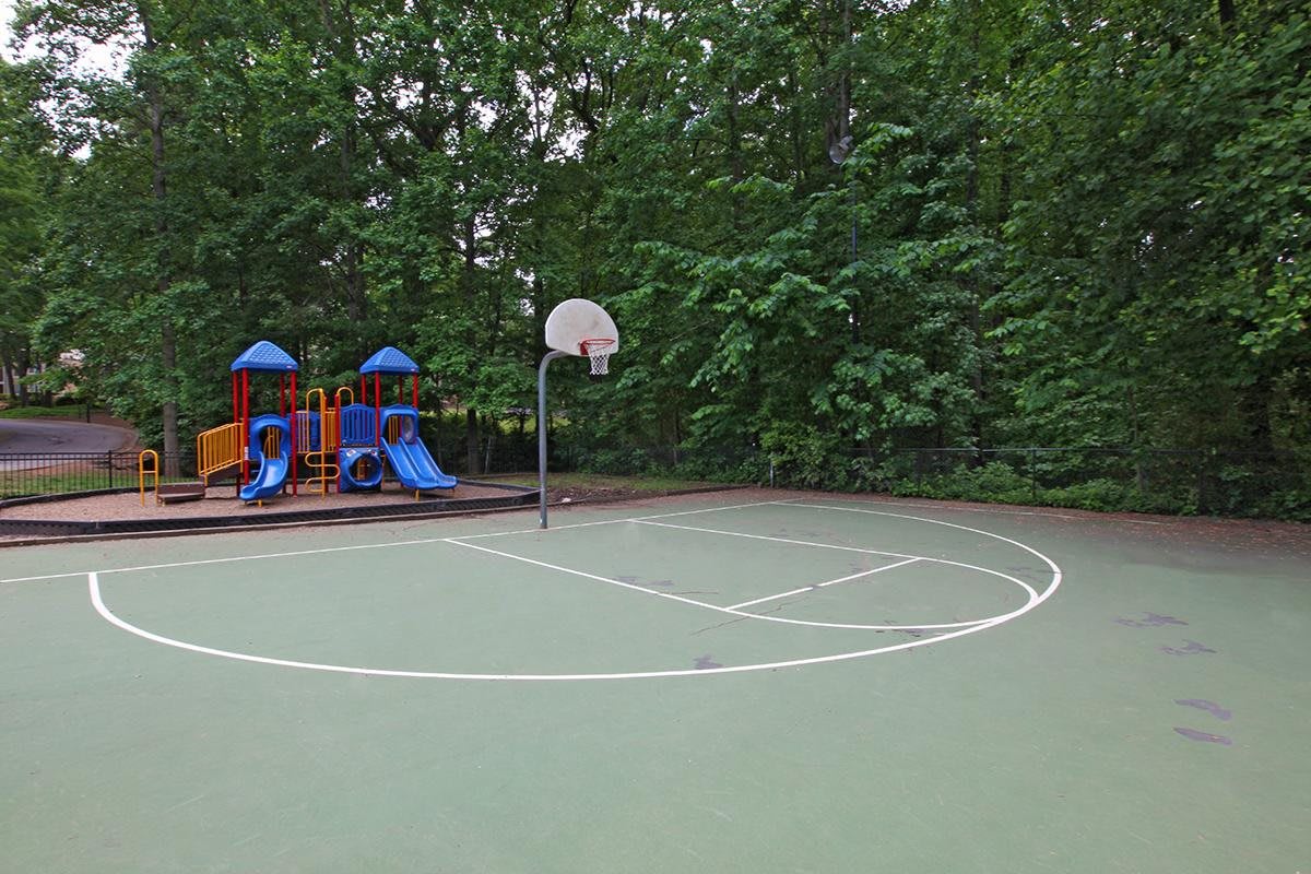 Basketball court next to the playground at 1700 Exchange in Norcross, Georgia