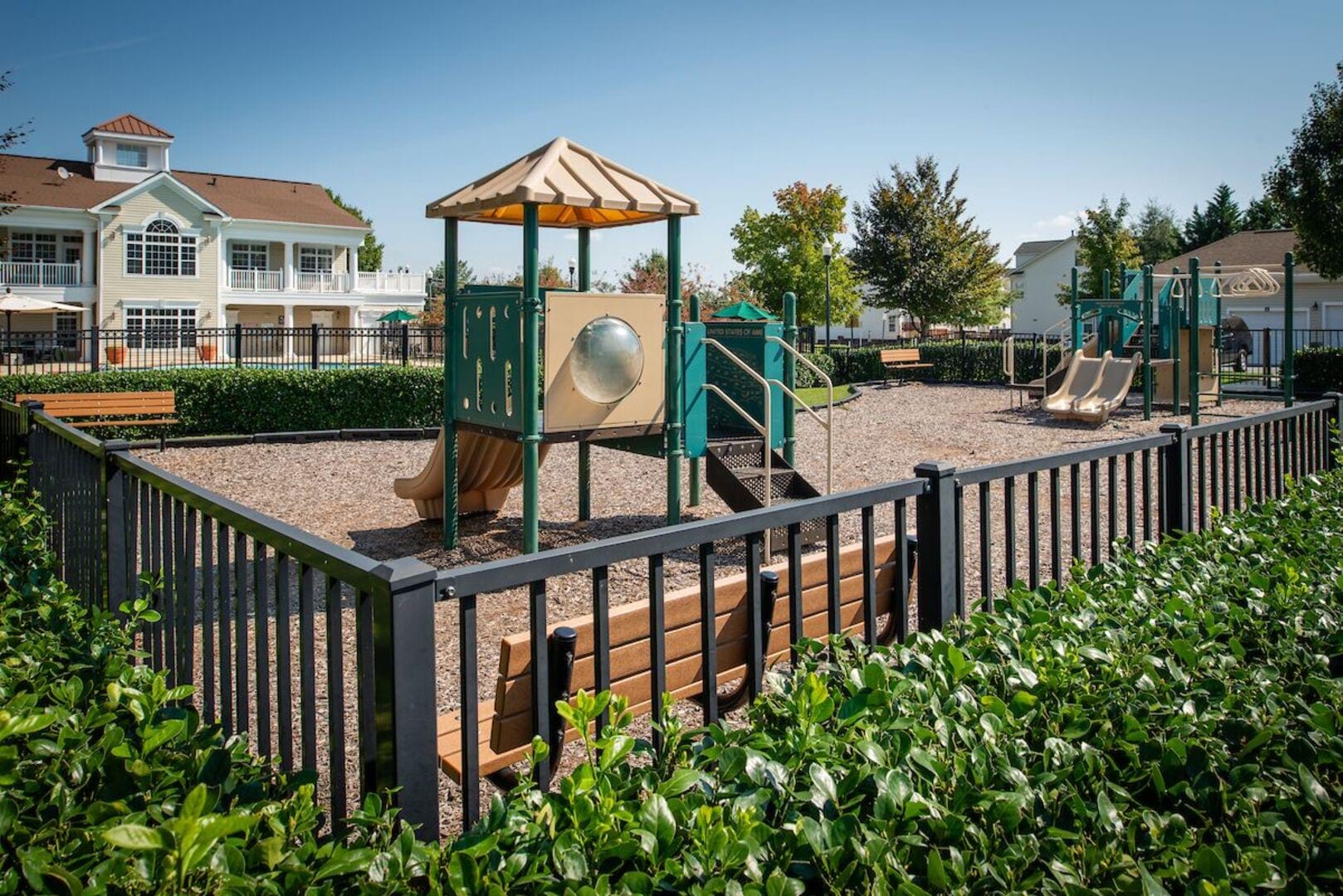 Play area offering a fun space for kids to explore at The Elms at Germantown in Germantown, Maryland