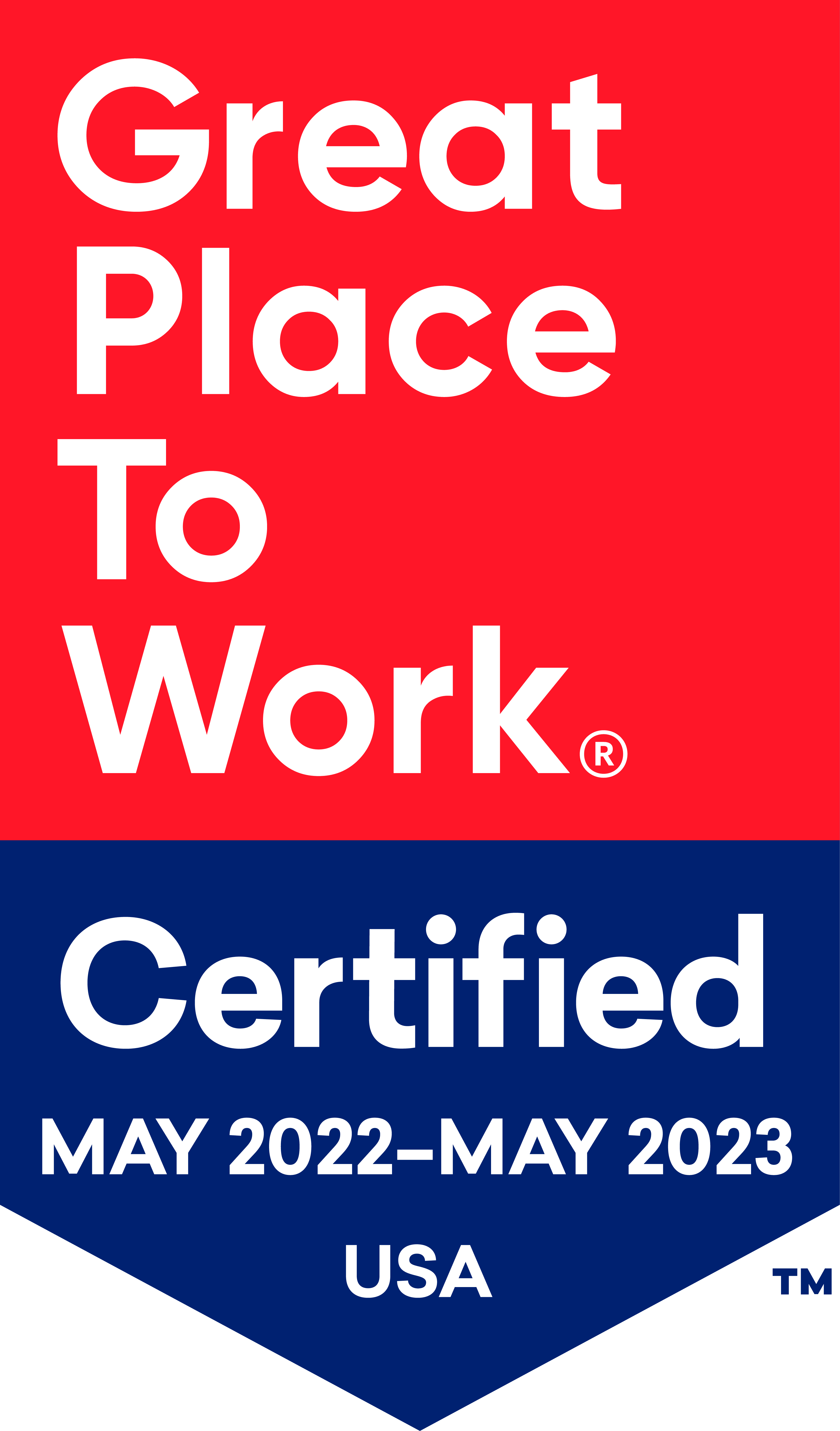 Great place to work badge at Clearwater Agritopia