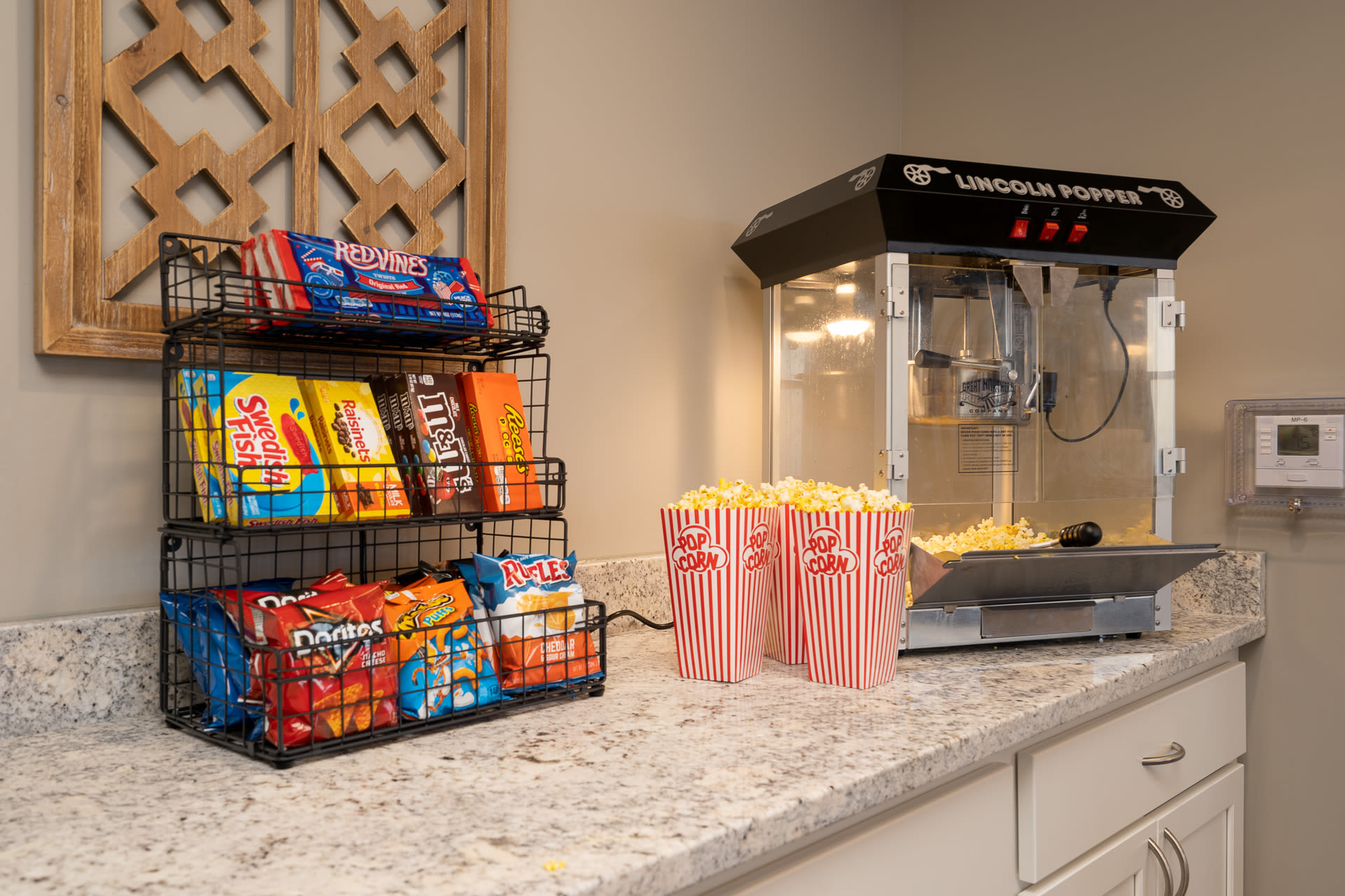 Snack for Theatre ROom Willows Bend Senior Living in Fridley, Minnesota