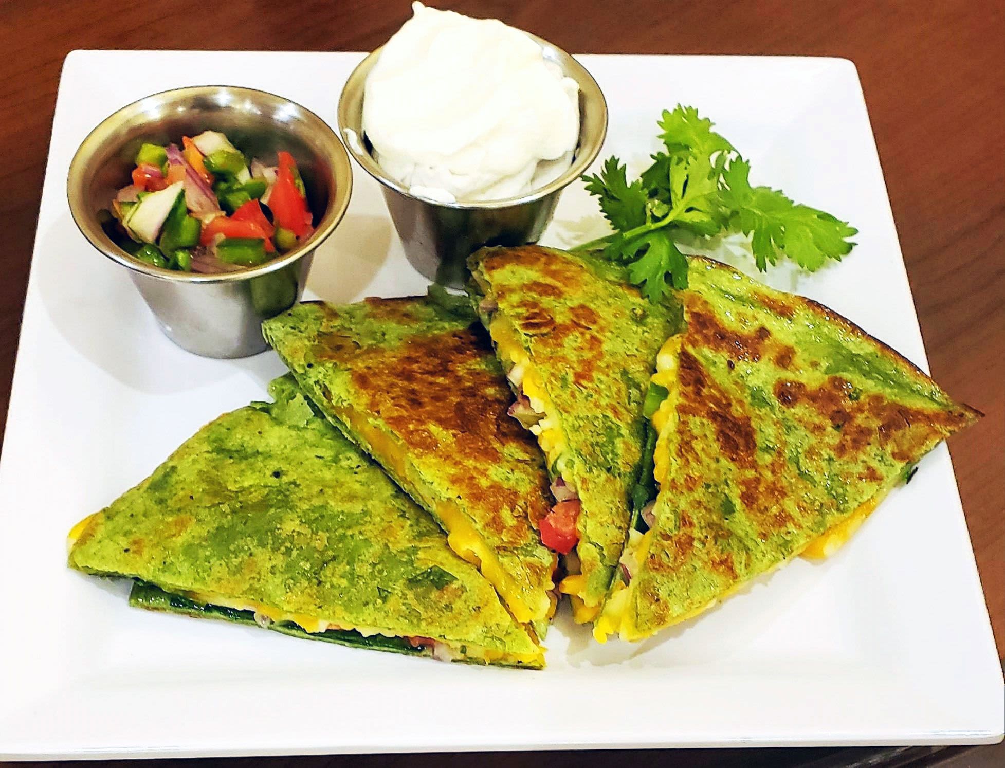 spinach quesadillas at Timber Pointe Senior Living in Springfield, Oregon