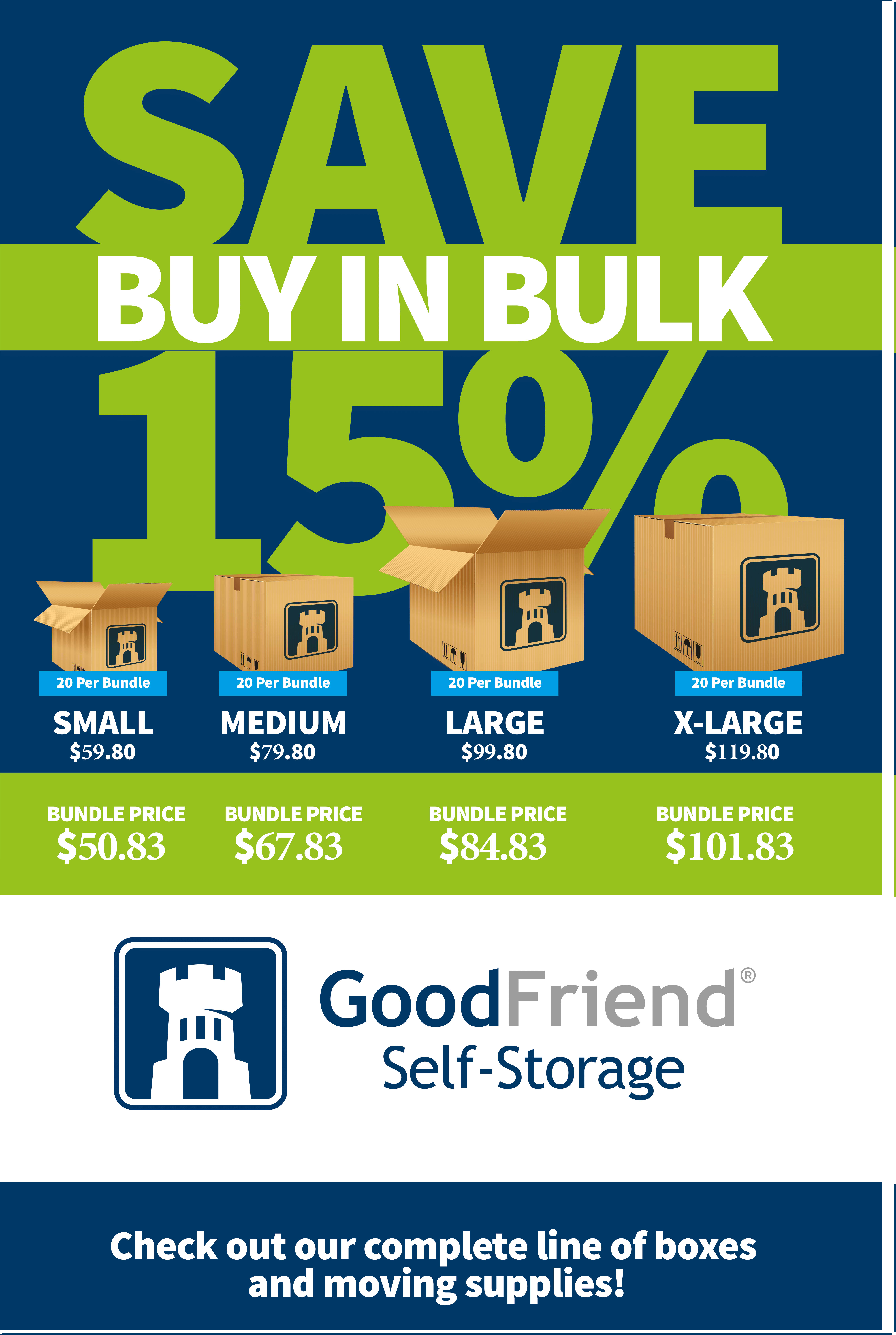 Bundle and Save graphic from GoodFriend Self Storage Bedford Hills in Bedford Hills, New York