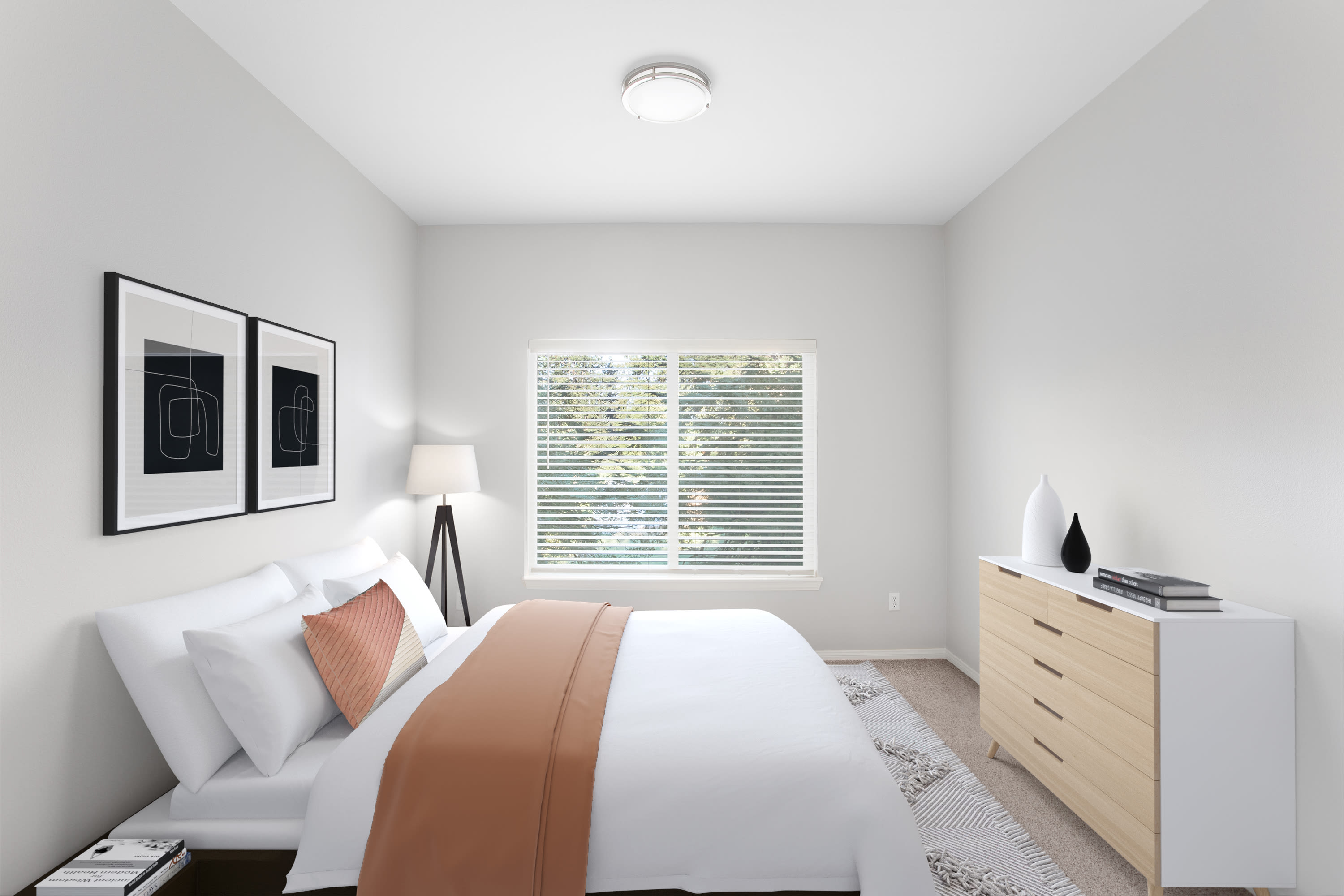 Modern Bedroom at Apartments in Puyallup, Washington