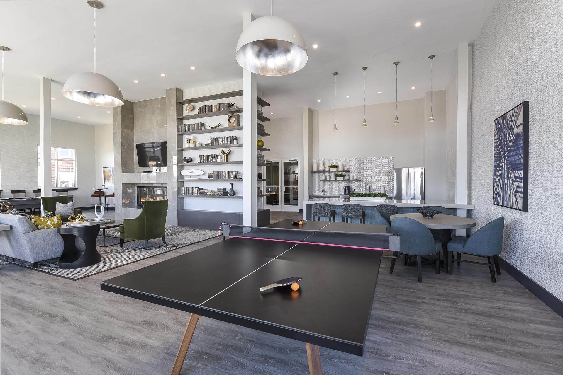 Ping pong table in the clubhouse at SilverLake in Belleville, New Jersey