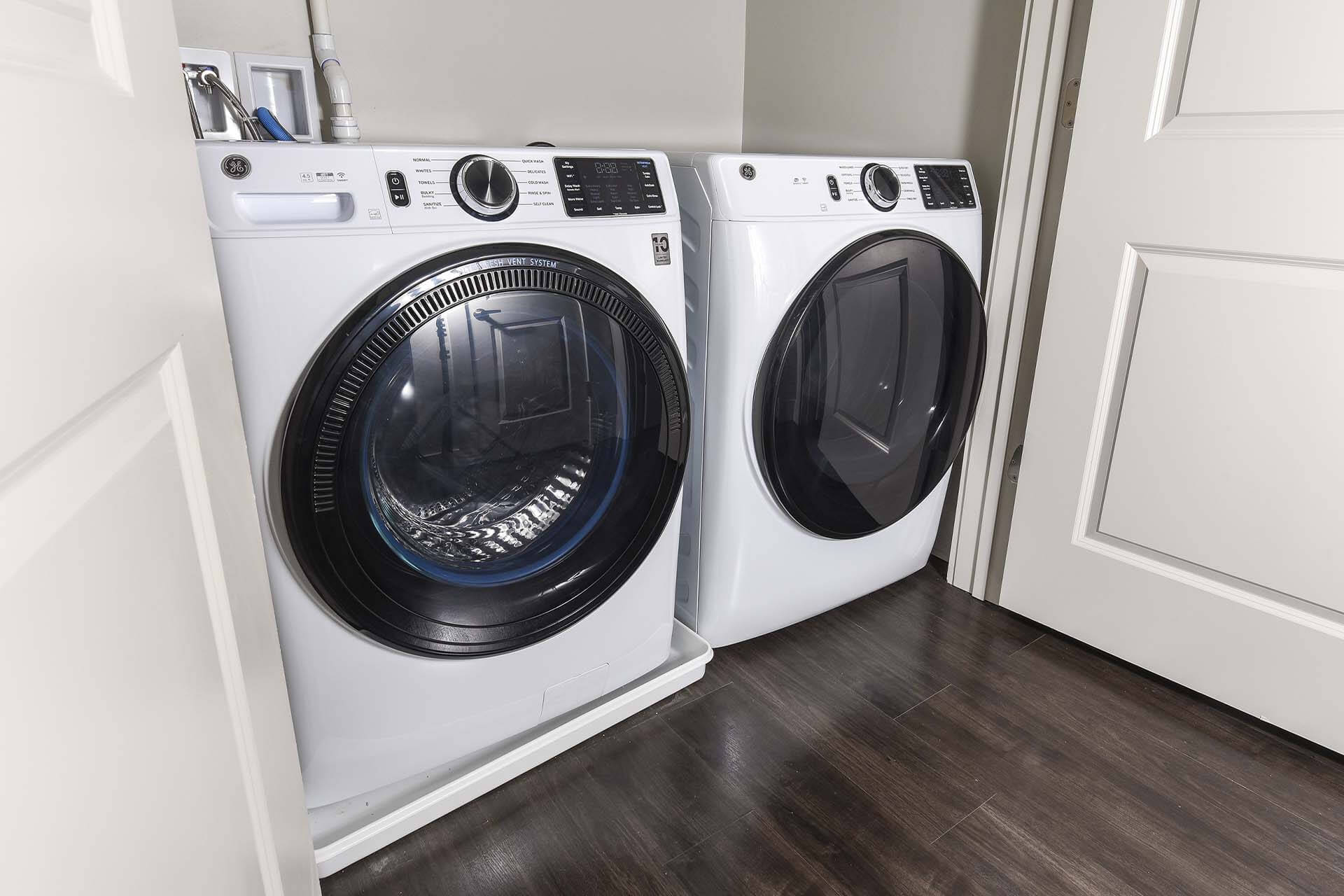 In home laundry facility at SilverLake, Belleville, New Jersey