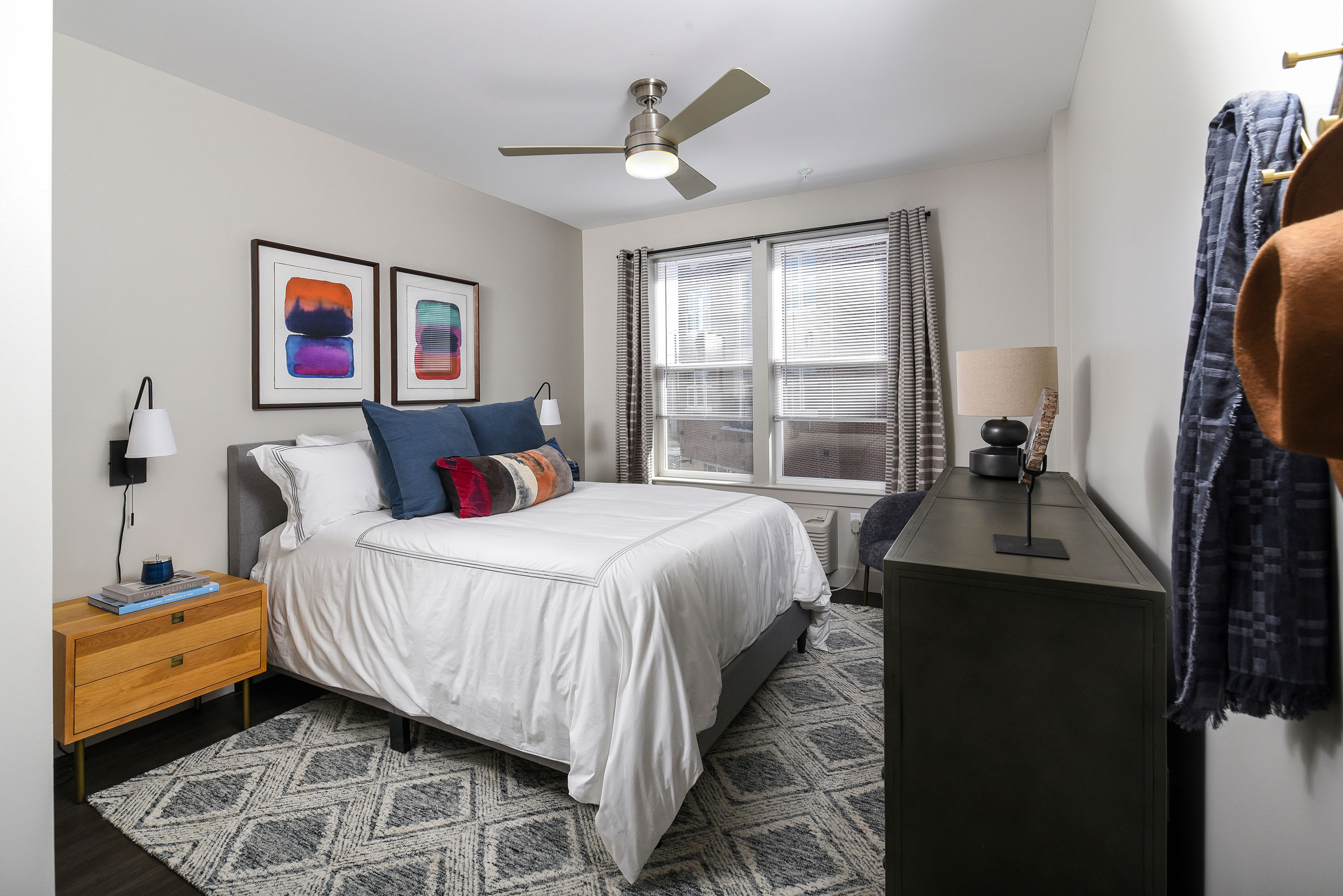 Model bedroom at SilverLake in Belleville, New Jersey