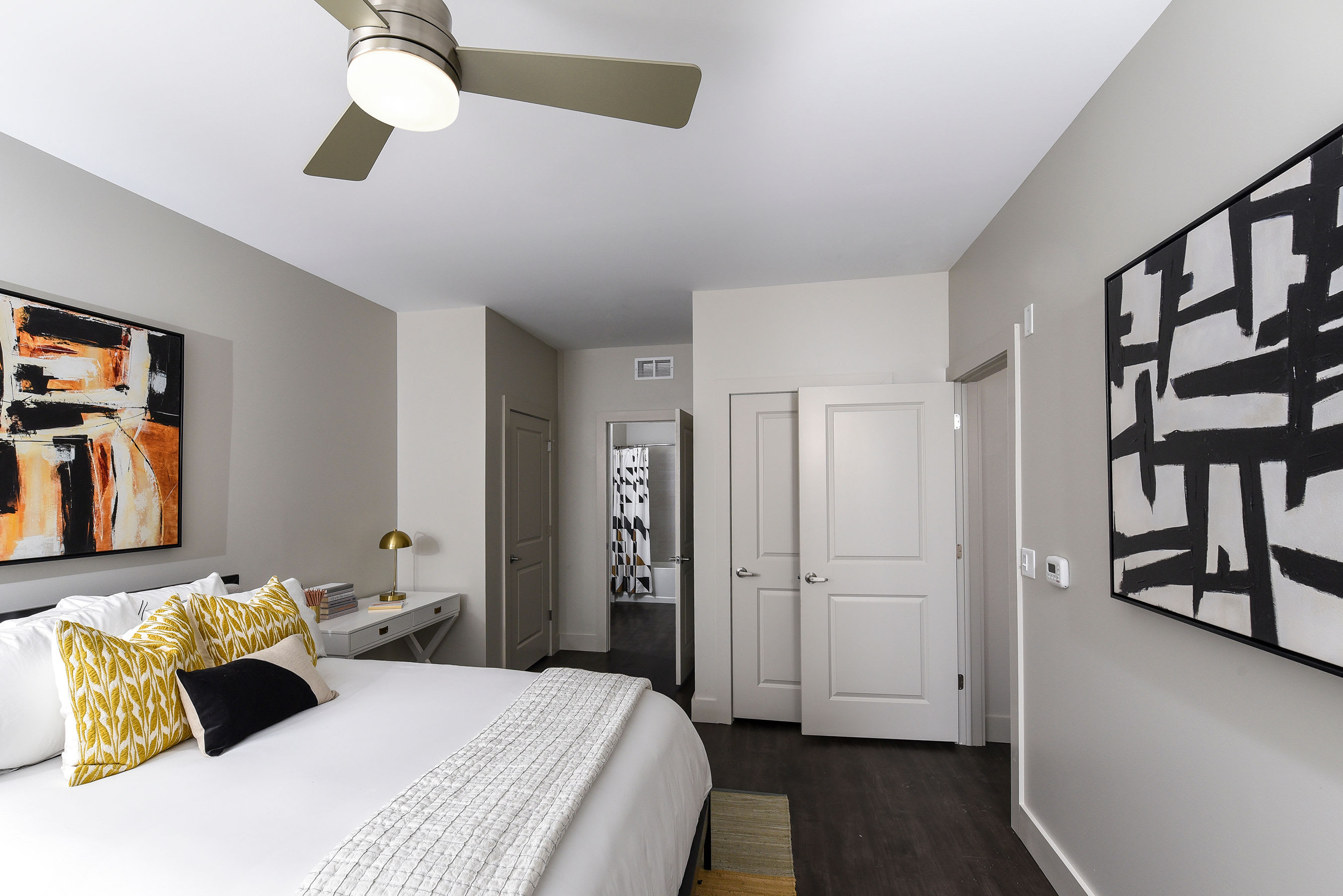 Model bedroom at SilverLake in Belleville, New Jersey