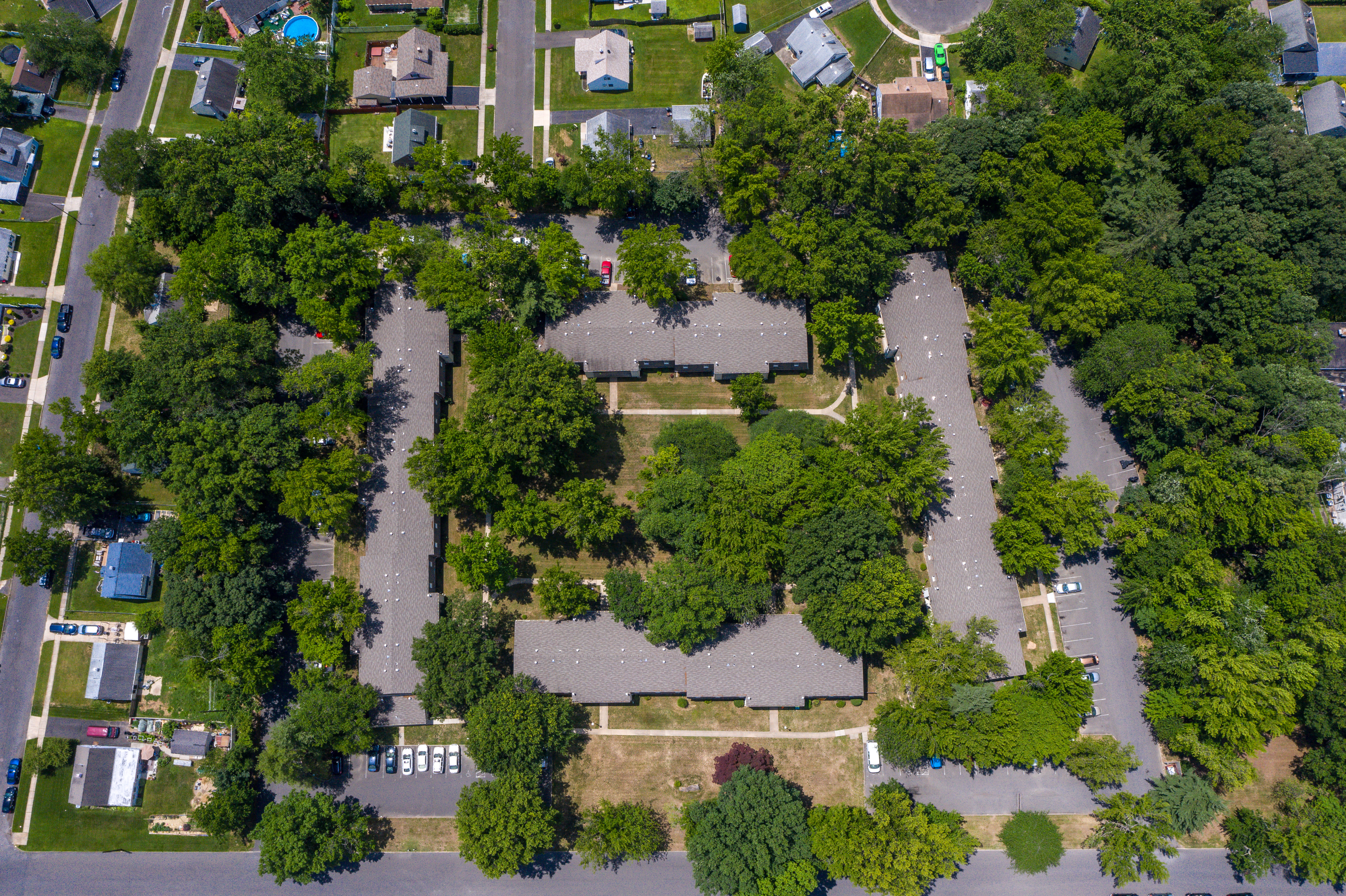 Arial view of the apartments at The Nolan, Morrisville, Pennsylvania
