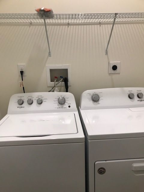 Laundry room at The Residences at St. Joseph Court in Levittown, Pennsylvania