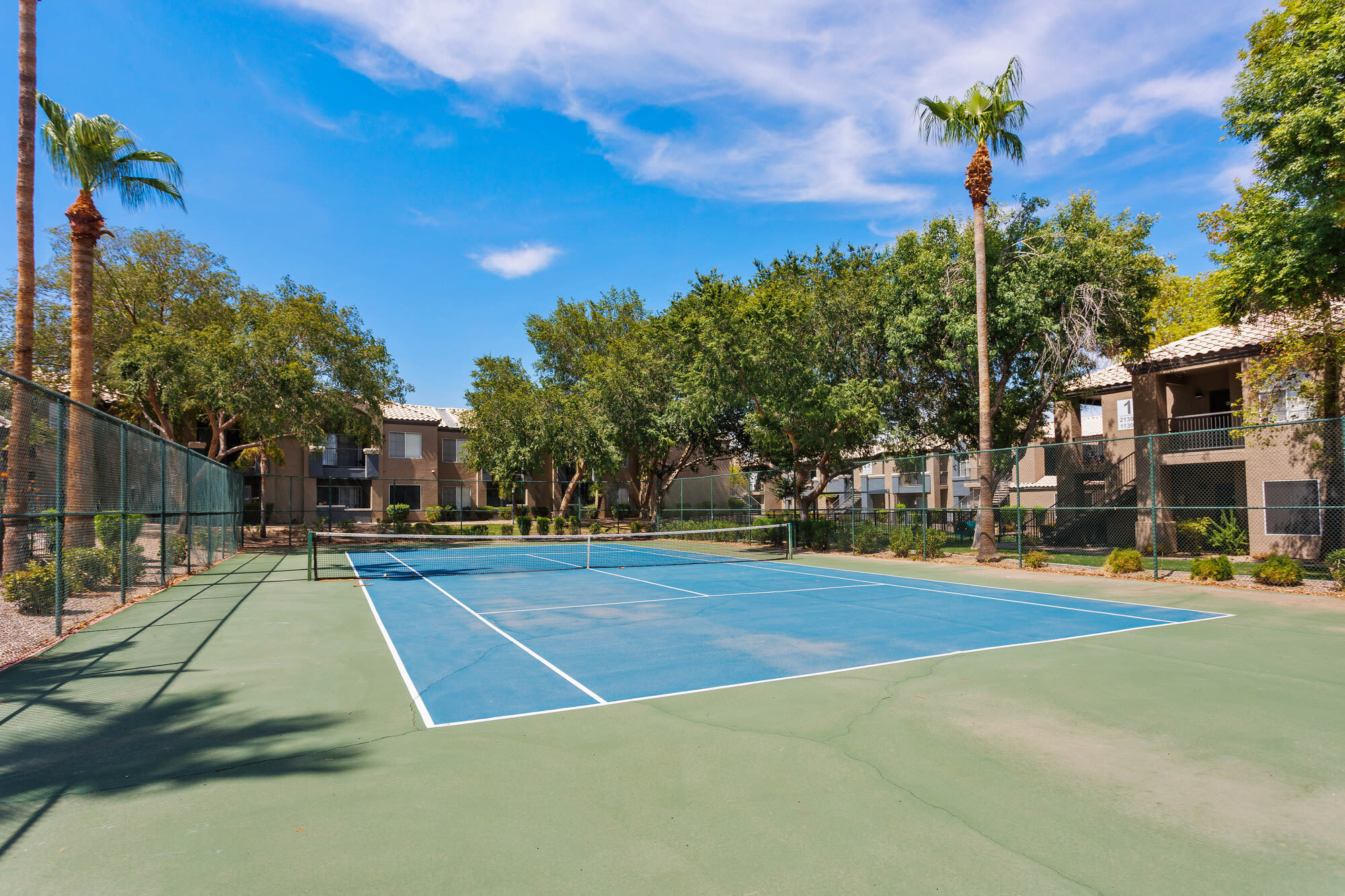 Tennis court at Crestone at Shadow Mountain in Phoenix, Arizona