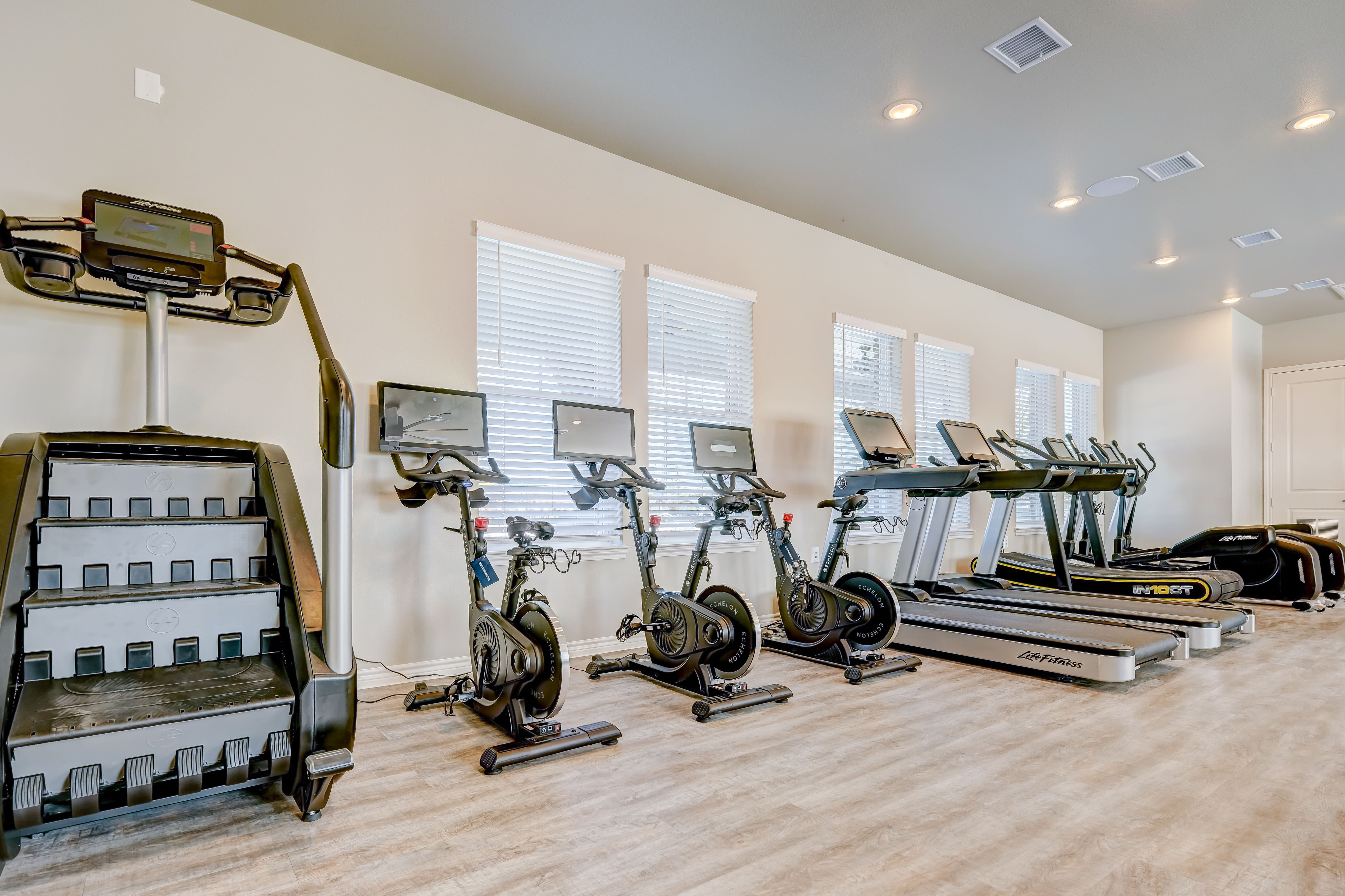 Resident gym at BB Living Light Farms in Celina, Texas