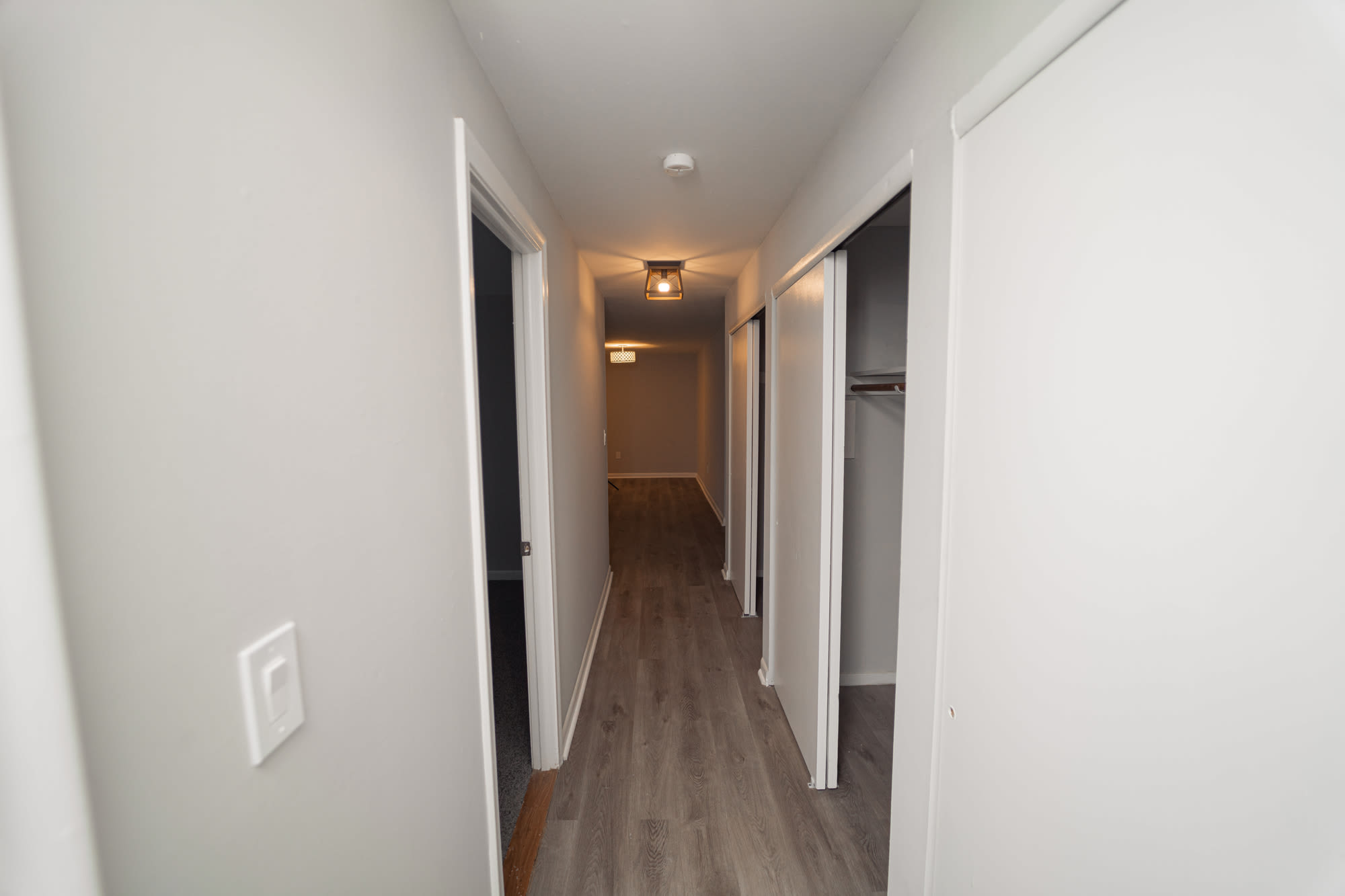 View down the hallway at Enclave & Parc West in West Hartford, Connecticut