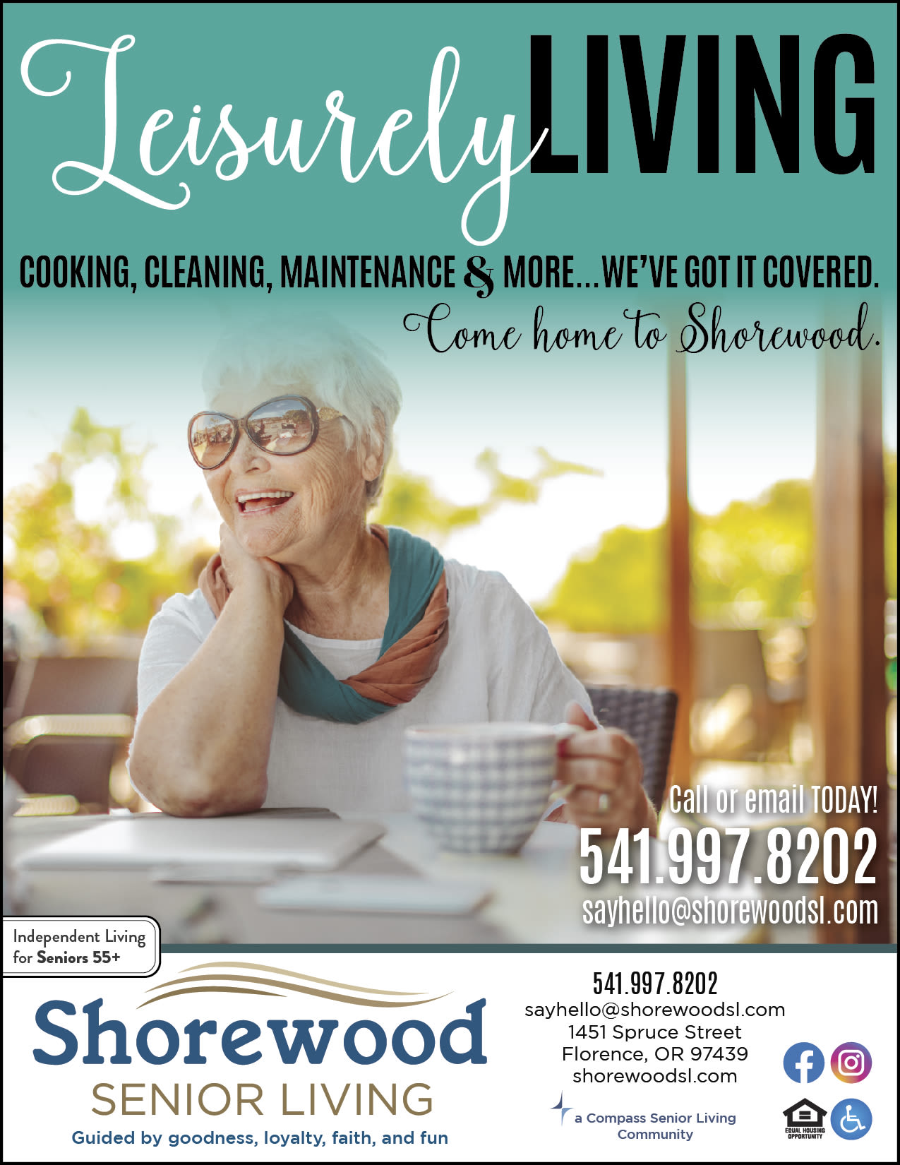 Leisurely Living Beautiful Woman Smiling at Shorewood Senior Living