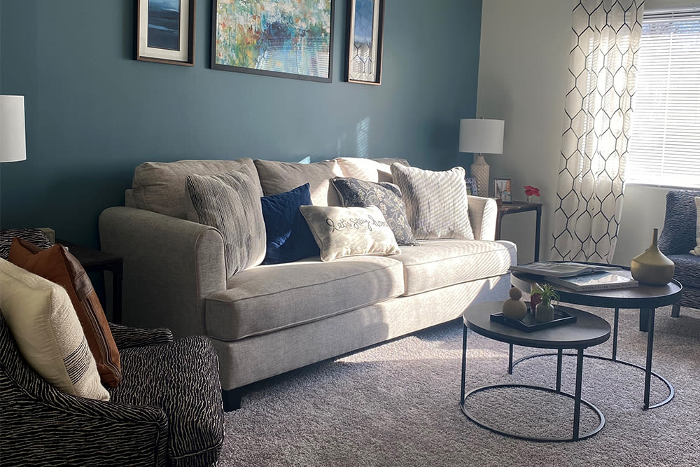 Living room at High Acres Apartments & Townhomes in Syracuse, New York