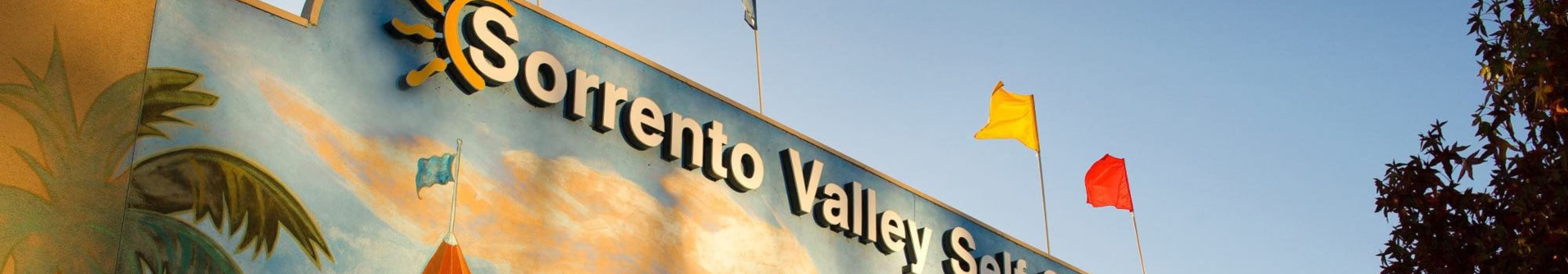 Branding on the exterior of Sorrento Valley Self Storage in San Diego, California