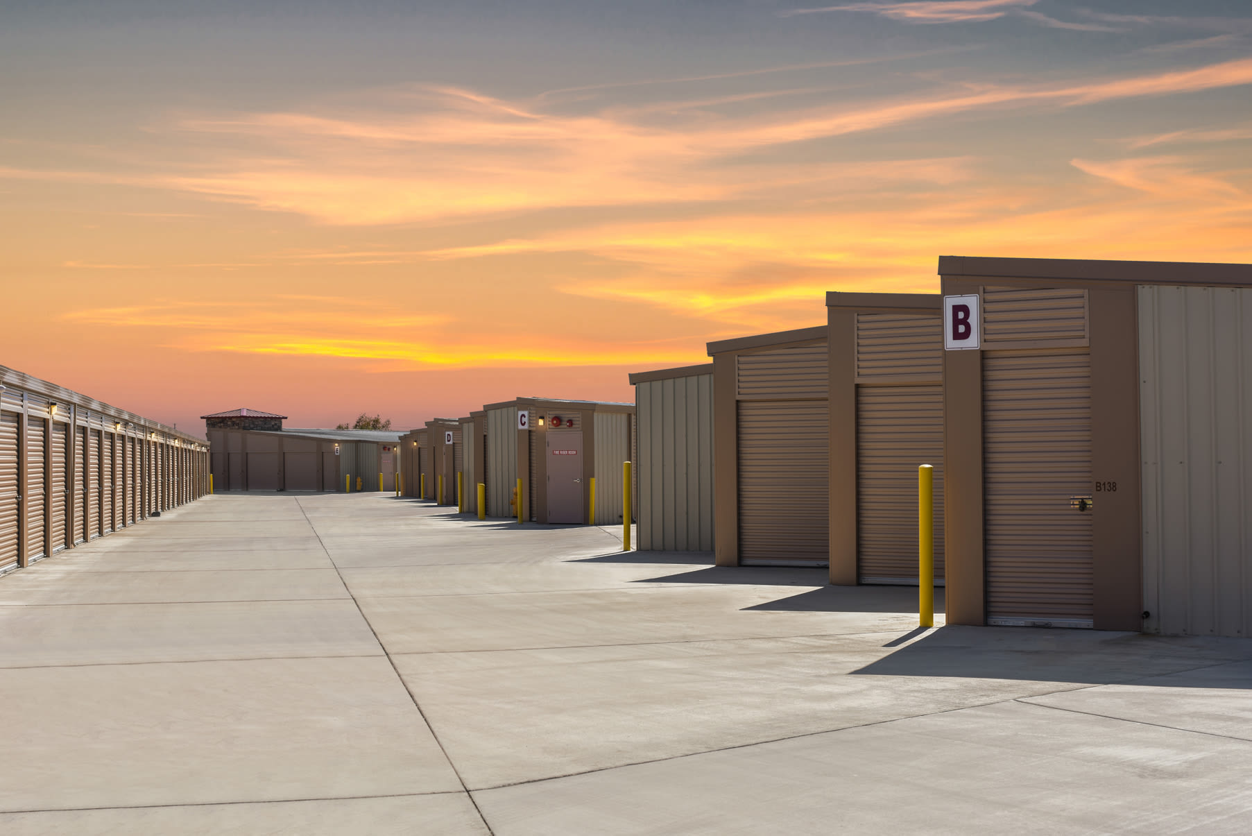 Outdoor units at BuxBear Storage Roseville in Roseville, California