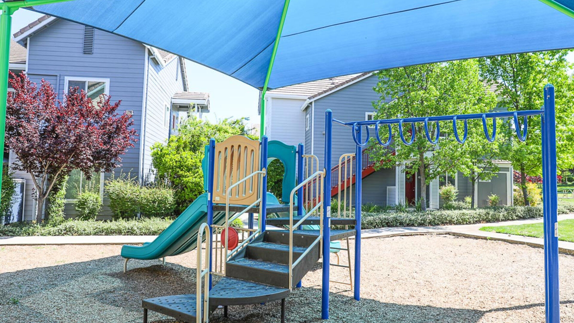 Covered playground at Rocklin Ranch Apartments in Rocklin, California