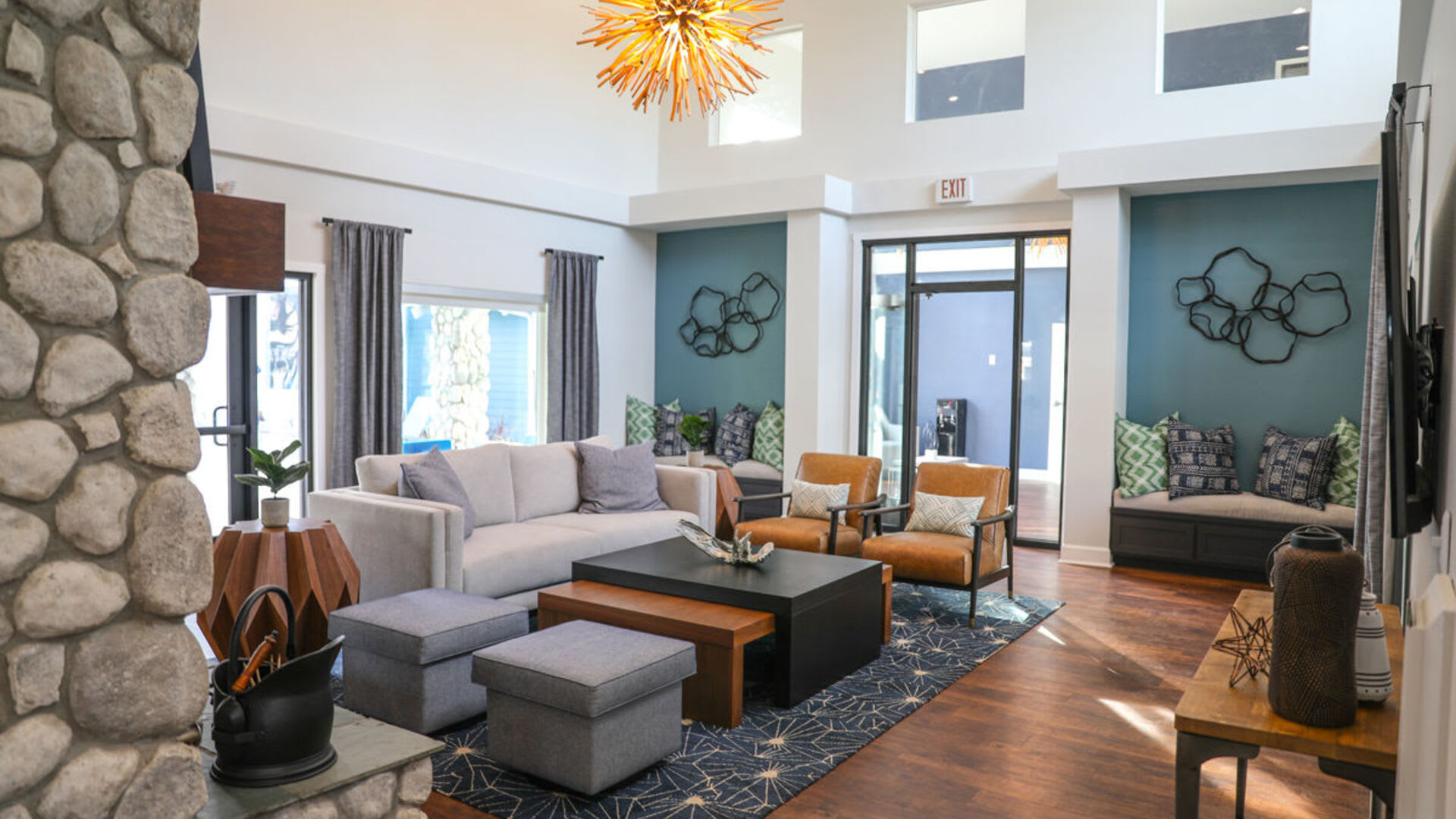 Spacious clubhouse at Salishan Apartments in Citrus Heights, California