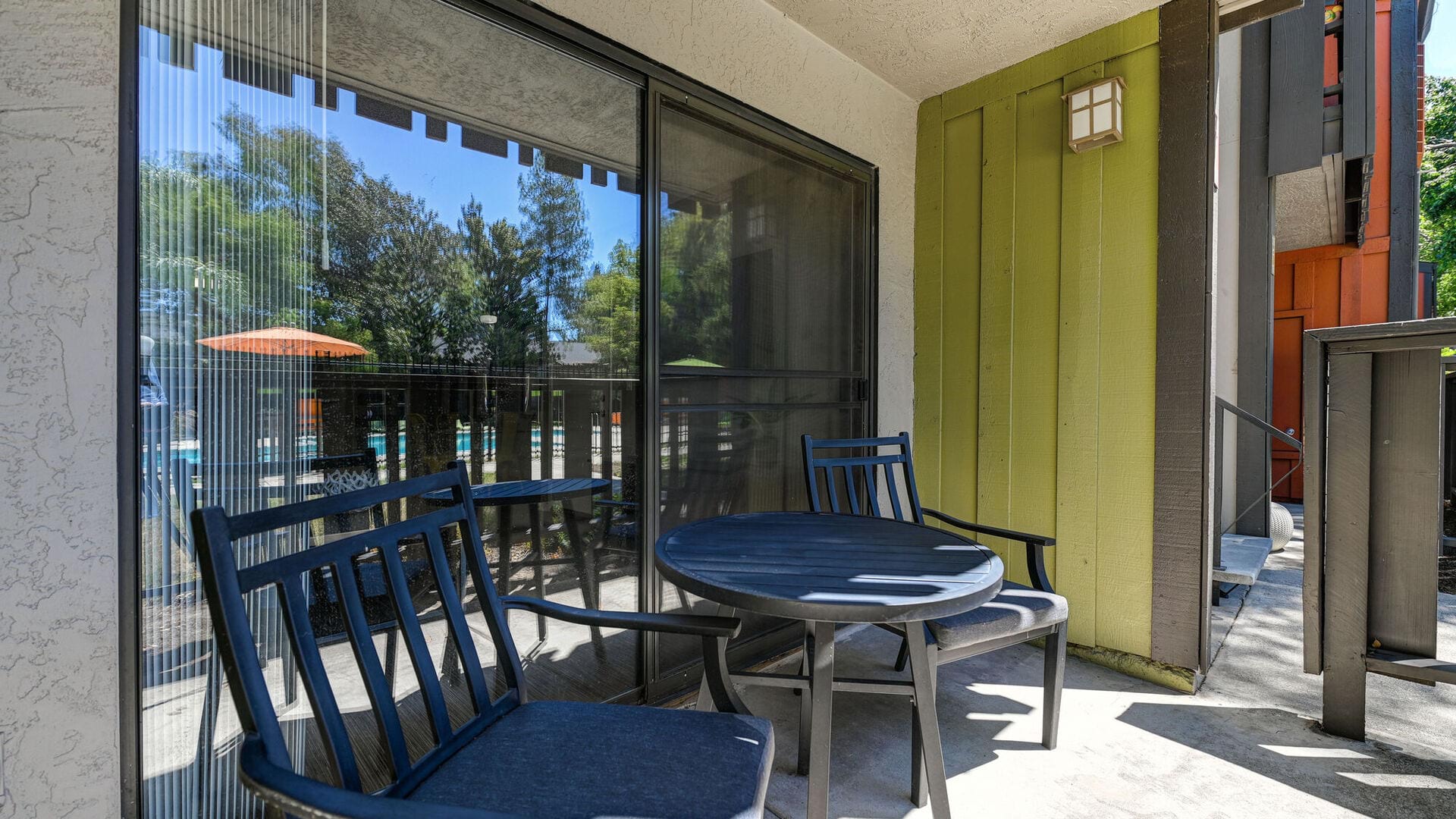 Private patio at The Falls at Arden in Sacramento, California