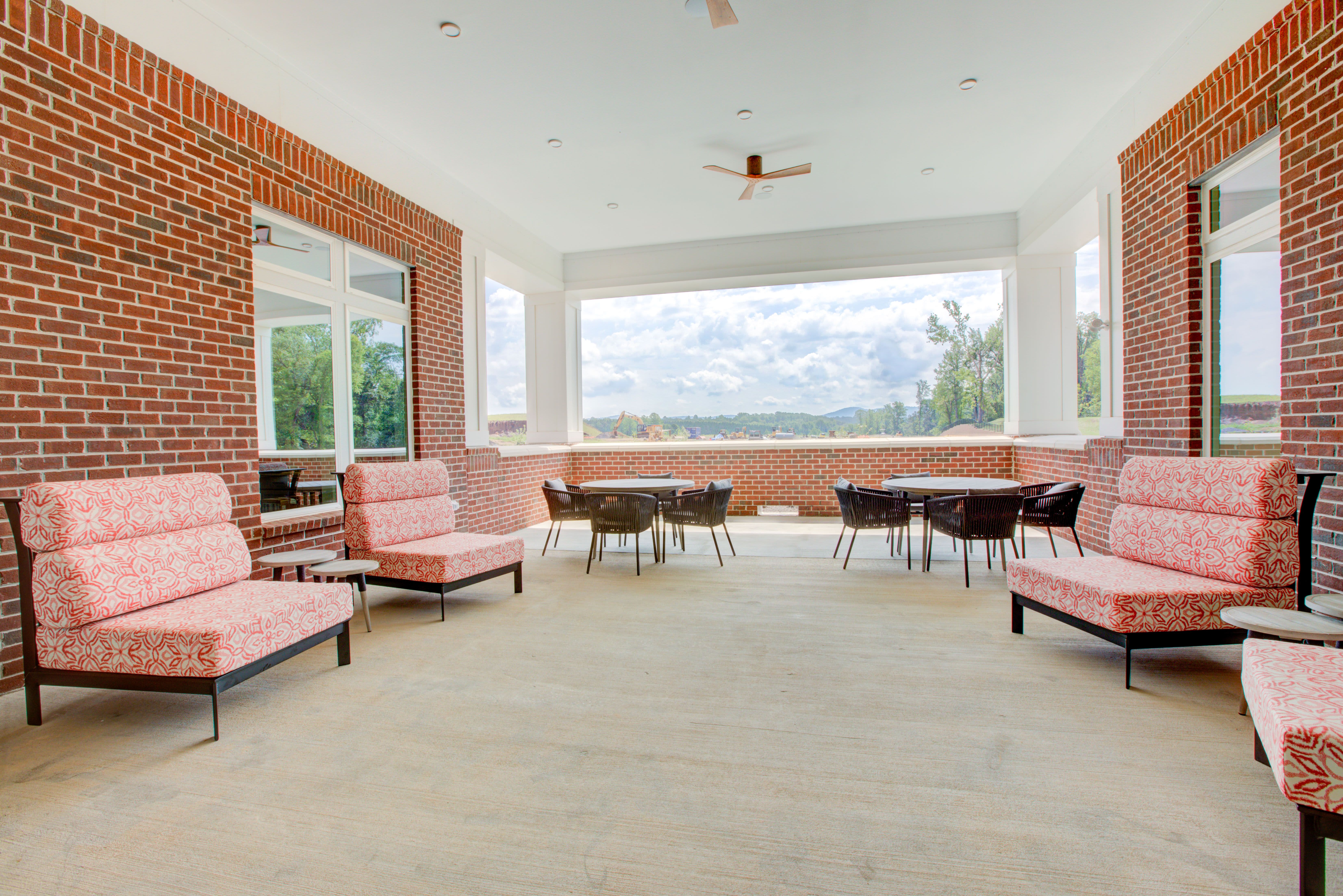 Family in living area at Archer at Brookhill in Charlottesville, Virginia