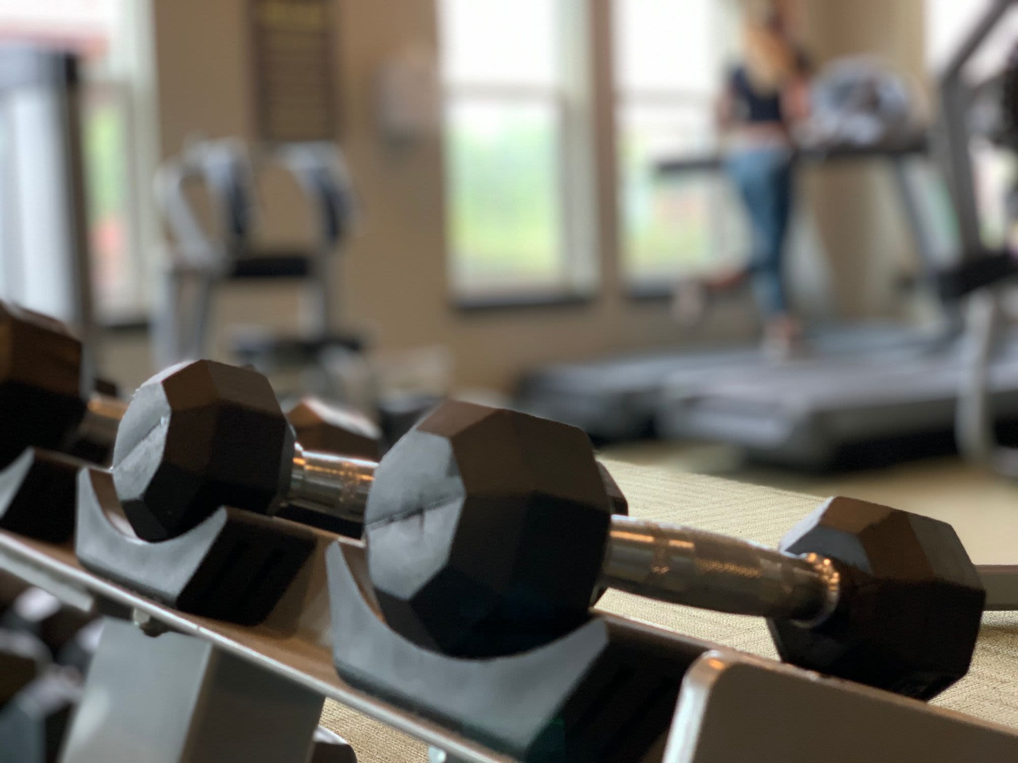 State-of-the-Art fitness center at Le Rivage Luxury Apartments in Bossier City, Louisiana