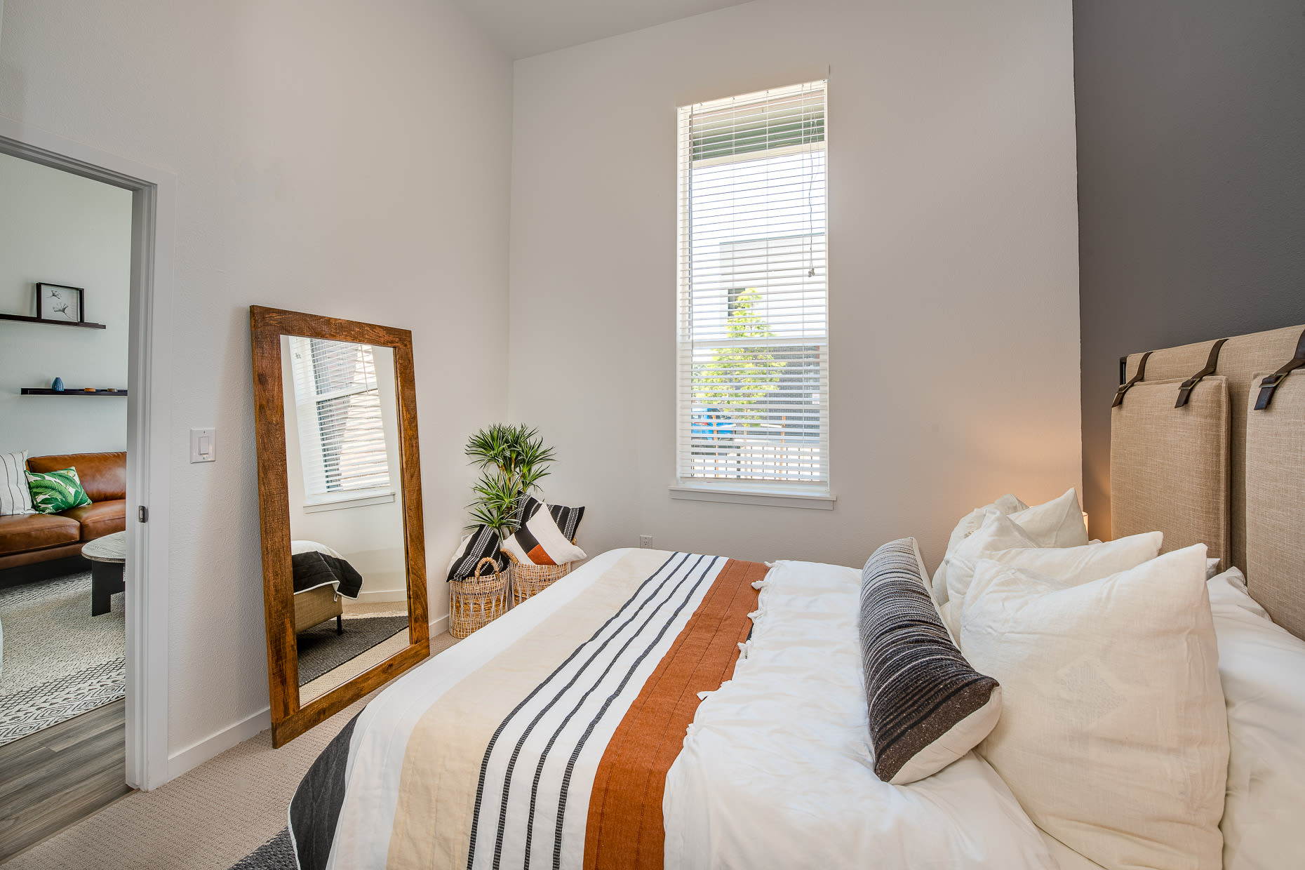 Spacious bedroom with large window at West 38 in Wheat Ridge, Colorado