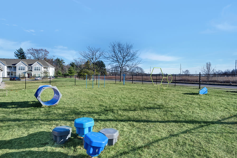 Dog park for our residents to use located at Lake Pointe Apartment Homes in Portage, Indiana