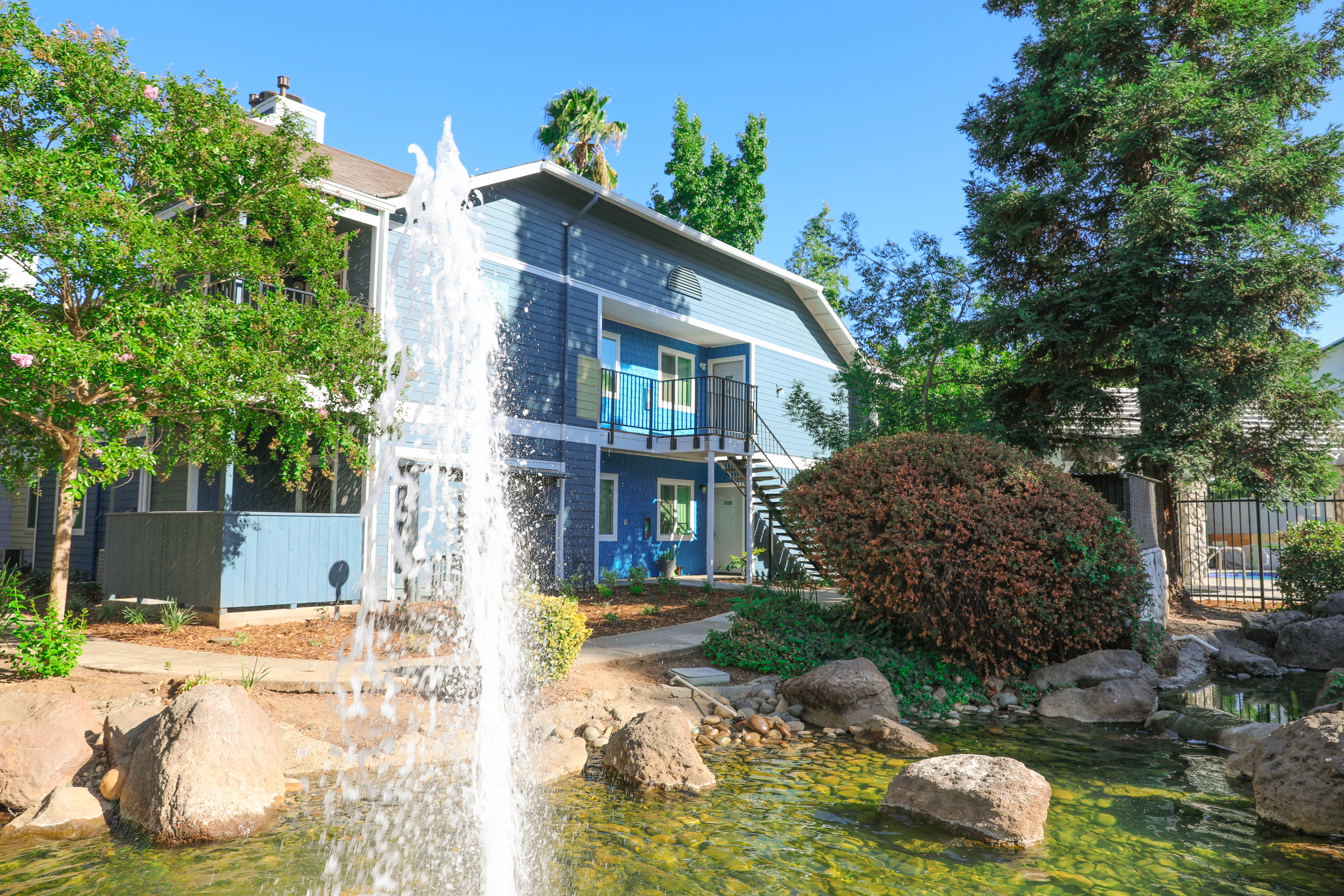 Water feature at Salishan Apartments in Citrus Heights, California