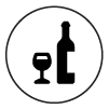 wine glass and bottle icons