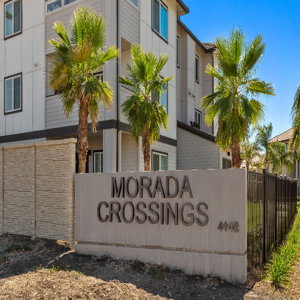 Morada Crossing Monument sign at Morada Crossings in Stockton, California
