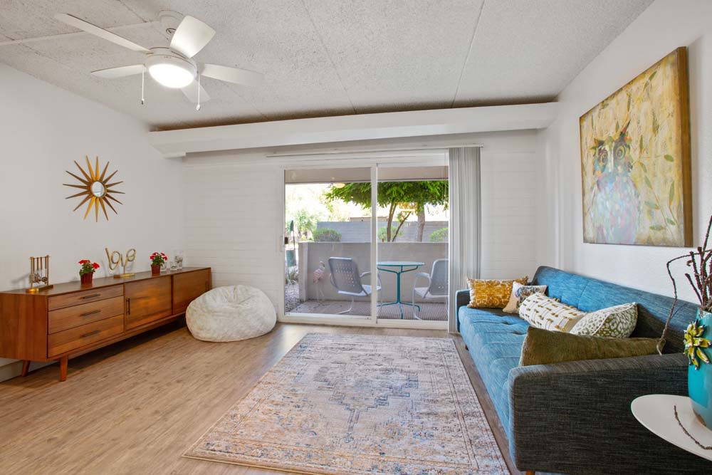 Another view of living space with Balcony at Capri On Camelback in Phoenix, Arizona