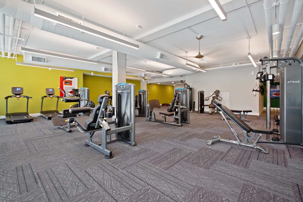 Another view of model gym space at Capri On Camelback in Phoenix, Arizona