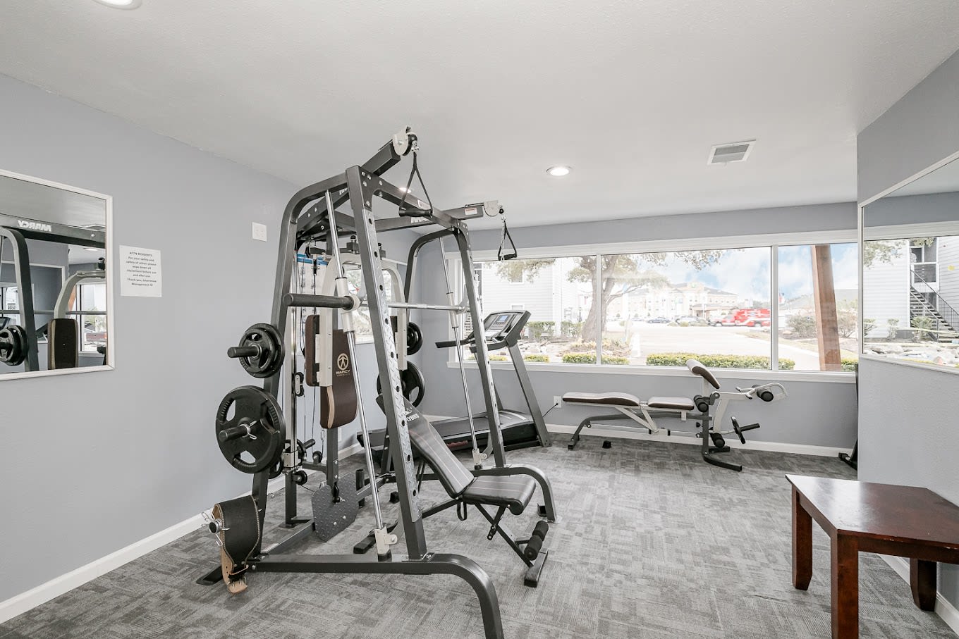 Fitness center with modern equipment at Silvermine in Victoria, Texas