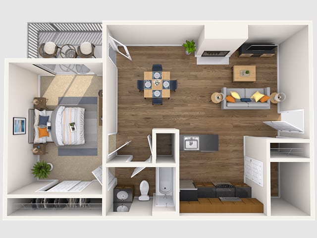 View The Madison Floor Plan at Abbotts Run Apartments | Apartments in Alexandria, Virginia