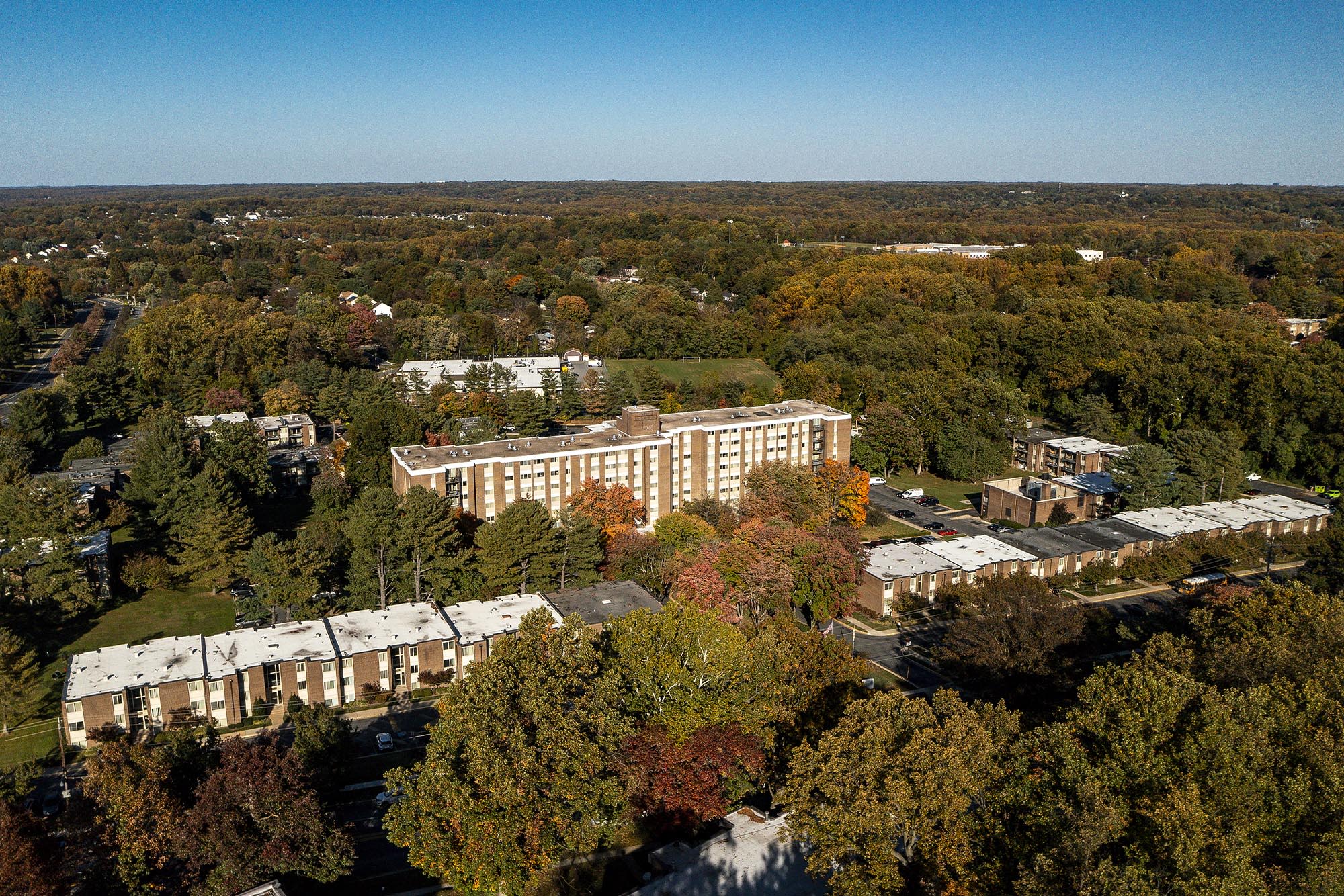 Photo of the downtown area near Landmark Glenmont Station in Silver Spring, Maryland