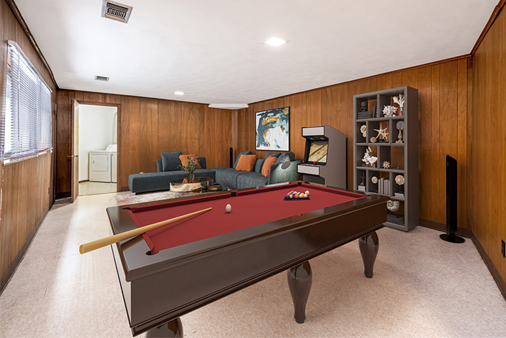 Resident billiards room at Green Lake Apartments & Townhomes in Orchard Park, New York
