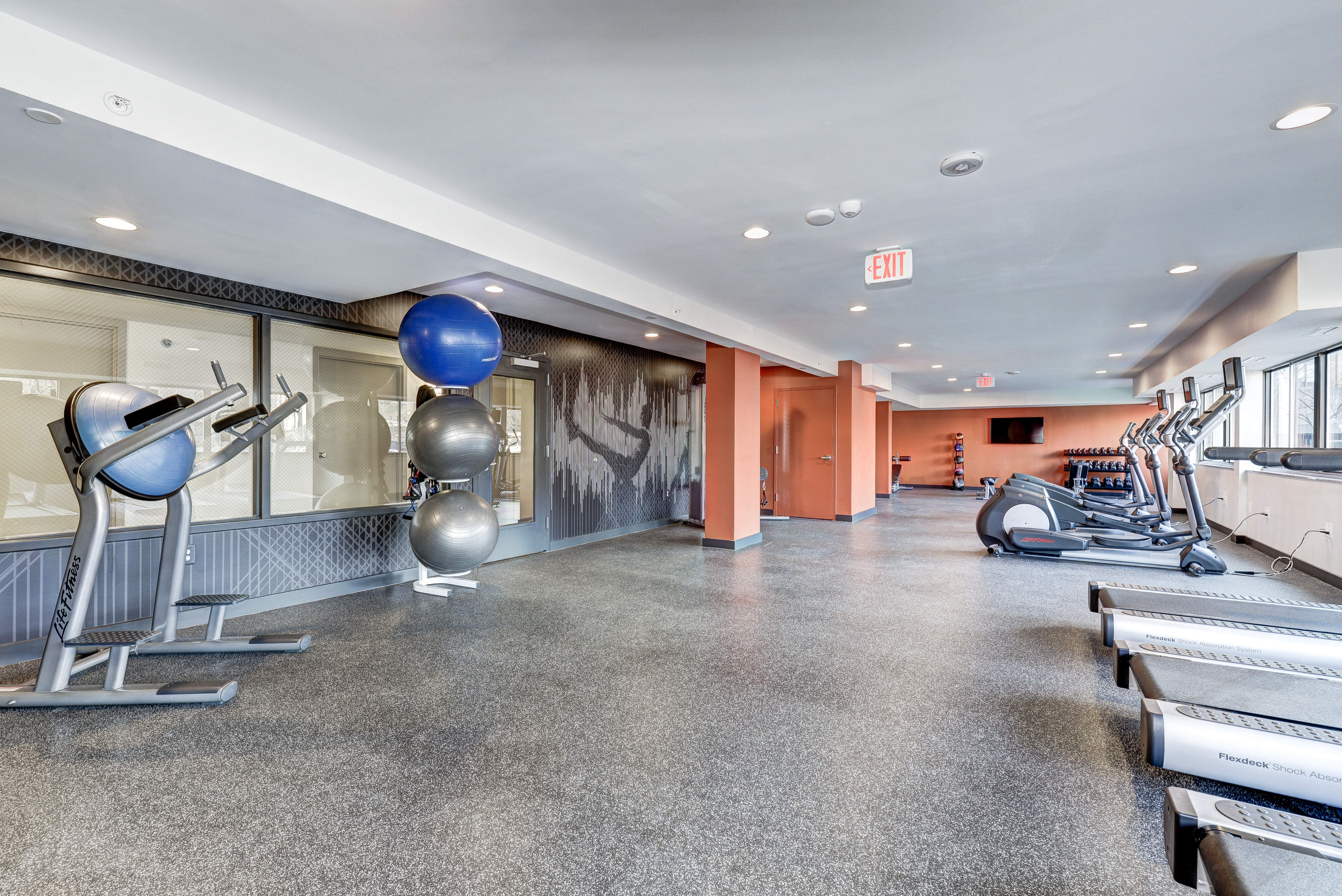 fitness center at The Mark by Solaire in Alexandria, Virginia