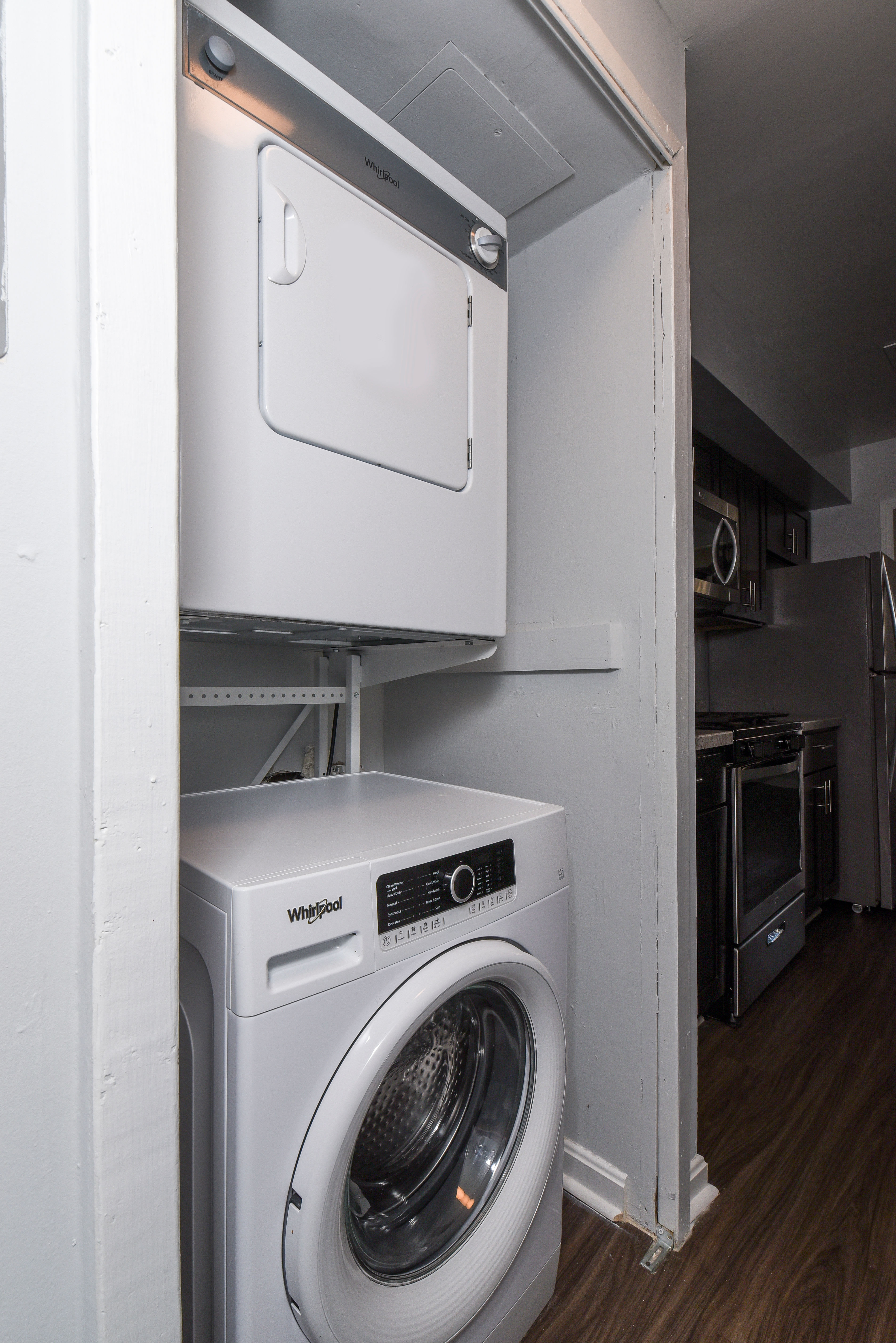 In-unit washer and dryer at Landmark Glenmont Station in Silver Spring, Maryland