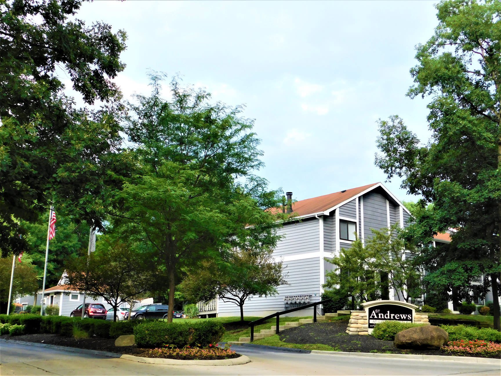 Street view of the apartments at St. Andrews and The Villas at Little Turtle in Westerville, Ohio