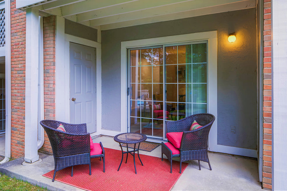 Private patio at The Villas & St. Andrews at Little Turtle in Westerville, Ohio