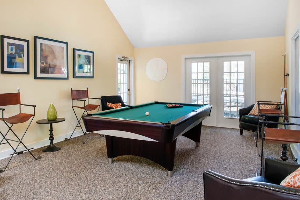 Billiards table in a clubhouse at St. Andrews and The Villas at Little Turtle in Westerville, Ohio