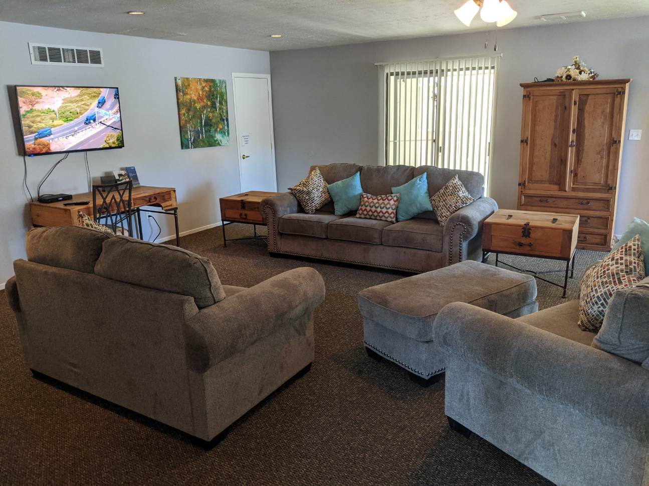 Clubhouse with couches at North River Place in Chillicothe, Ohio