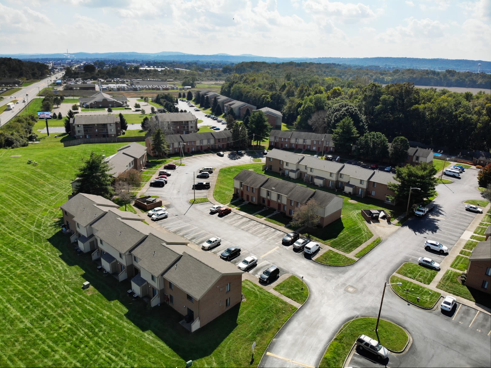 Overhead view of the apartments at North River Place in Chillicothe, Ohio